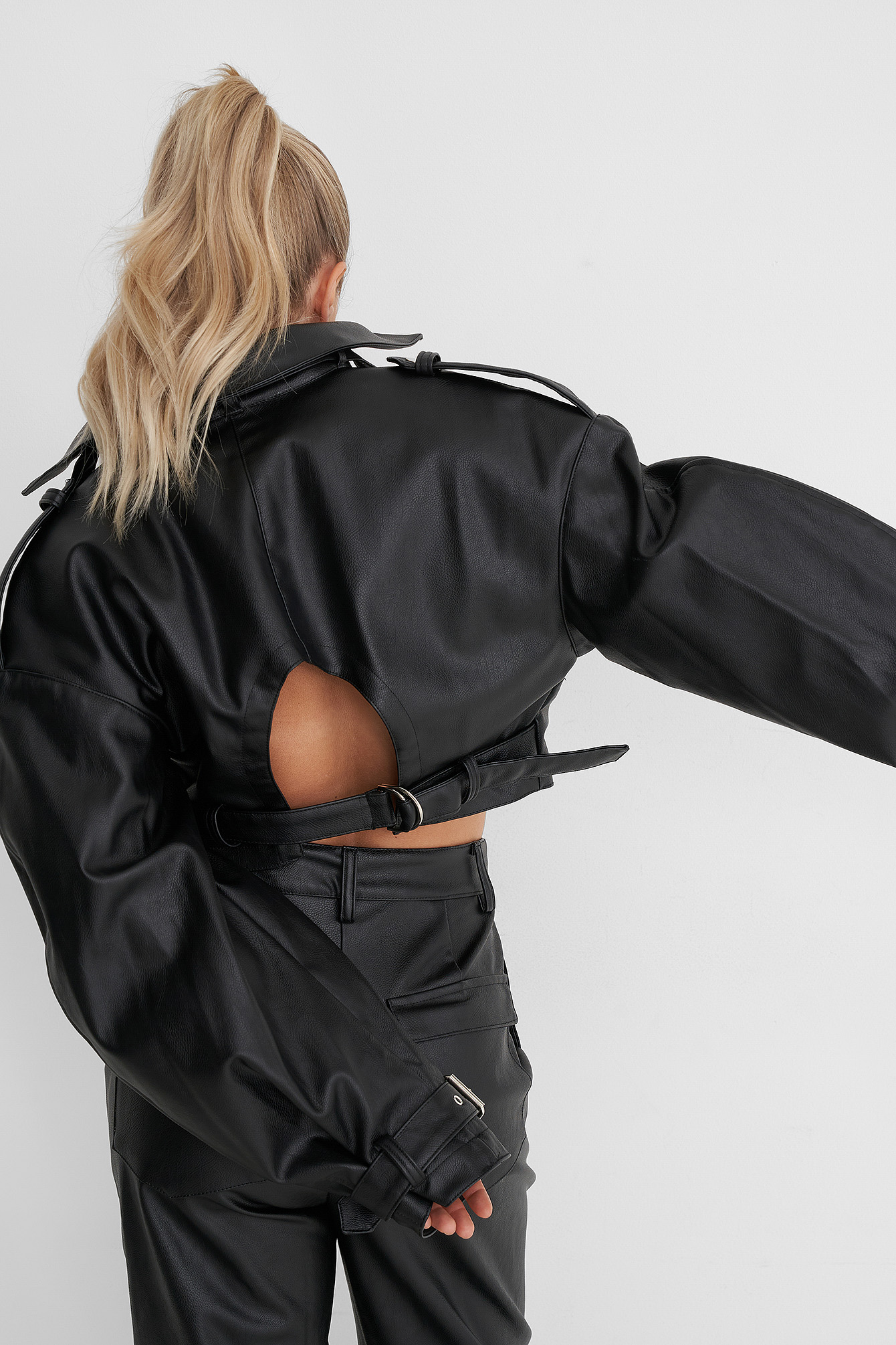 Black Veste Faux Cuir