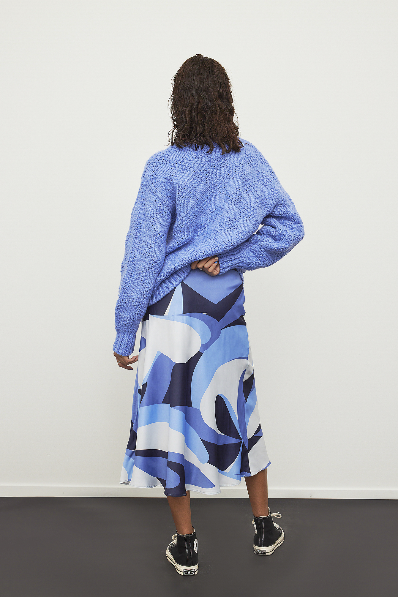 Blue Pull maille oversize