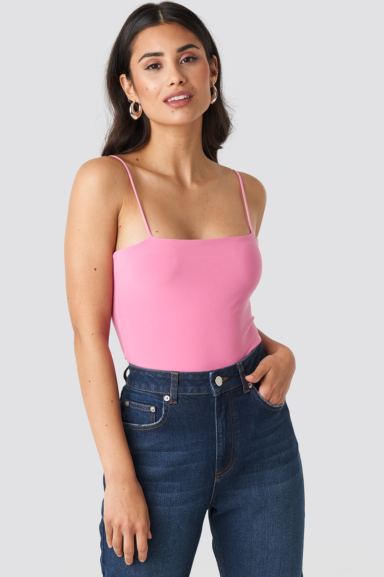 Thin Strap Bodysuit Rose nakd.fr