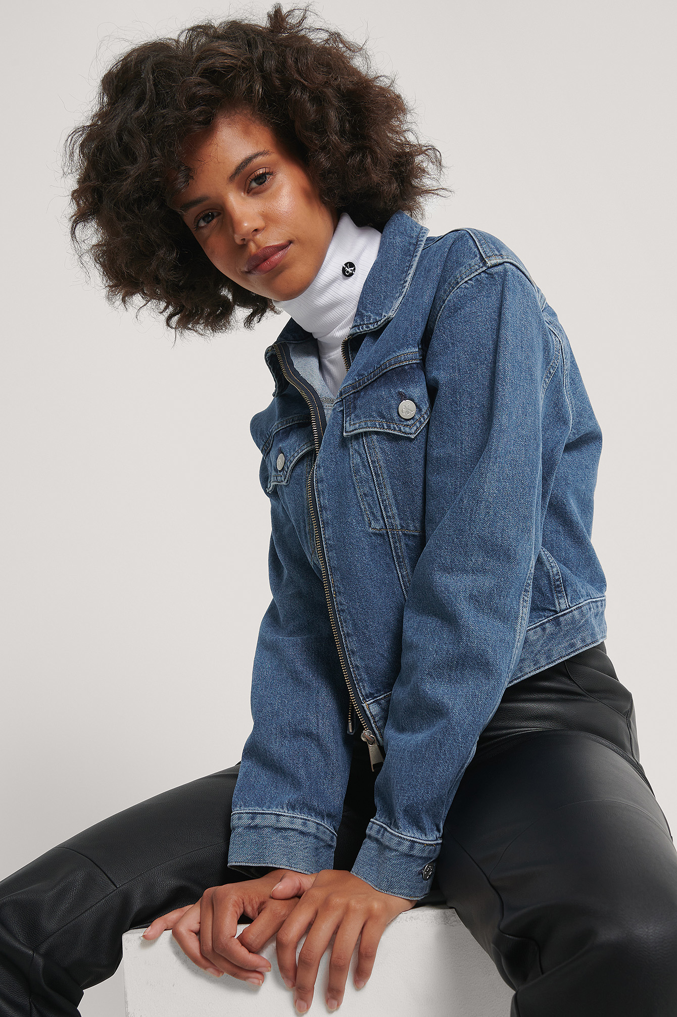 Blue Veste Courte Denim