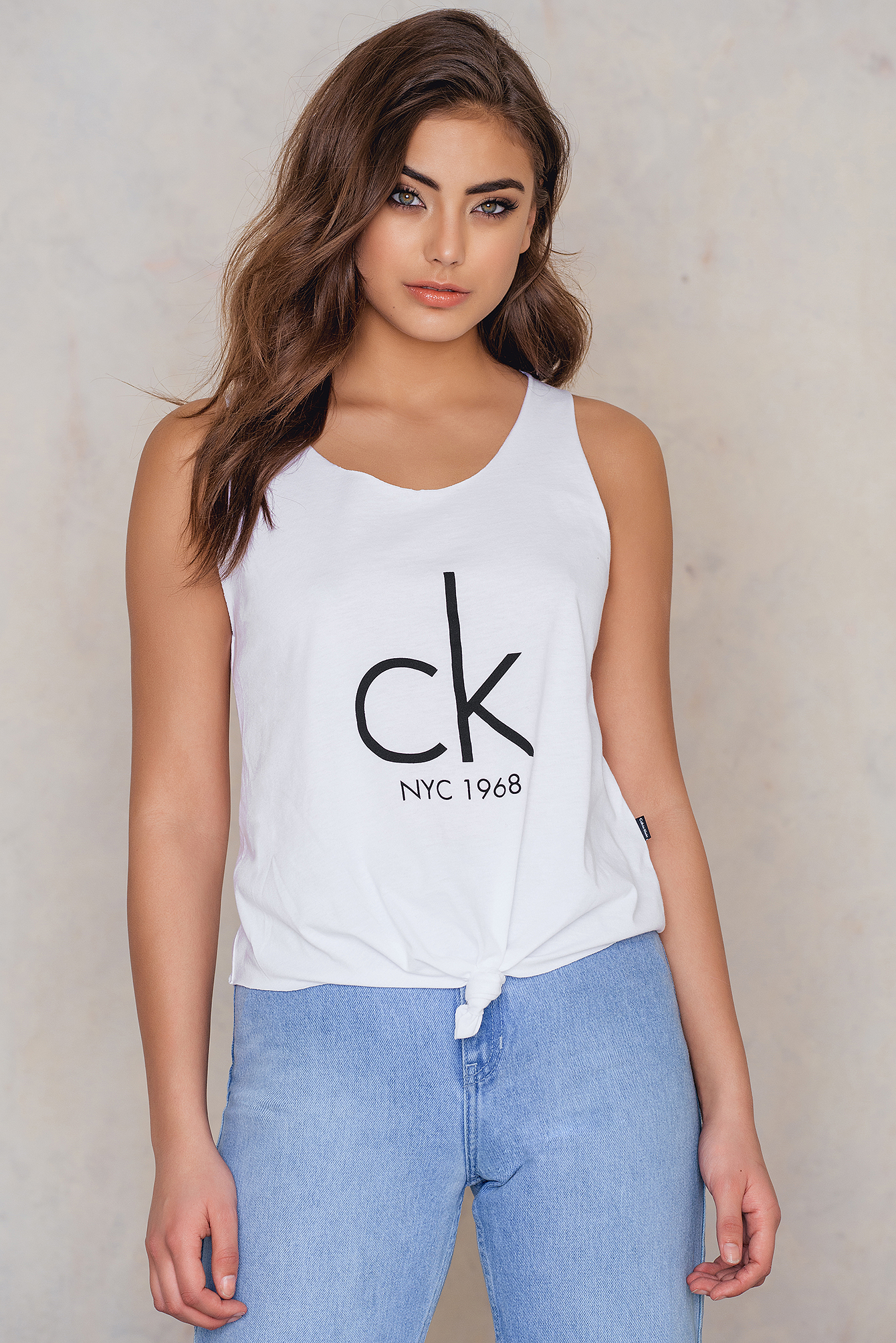 White Knotted Tank
