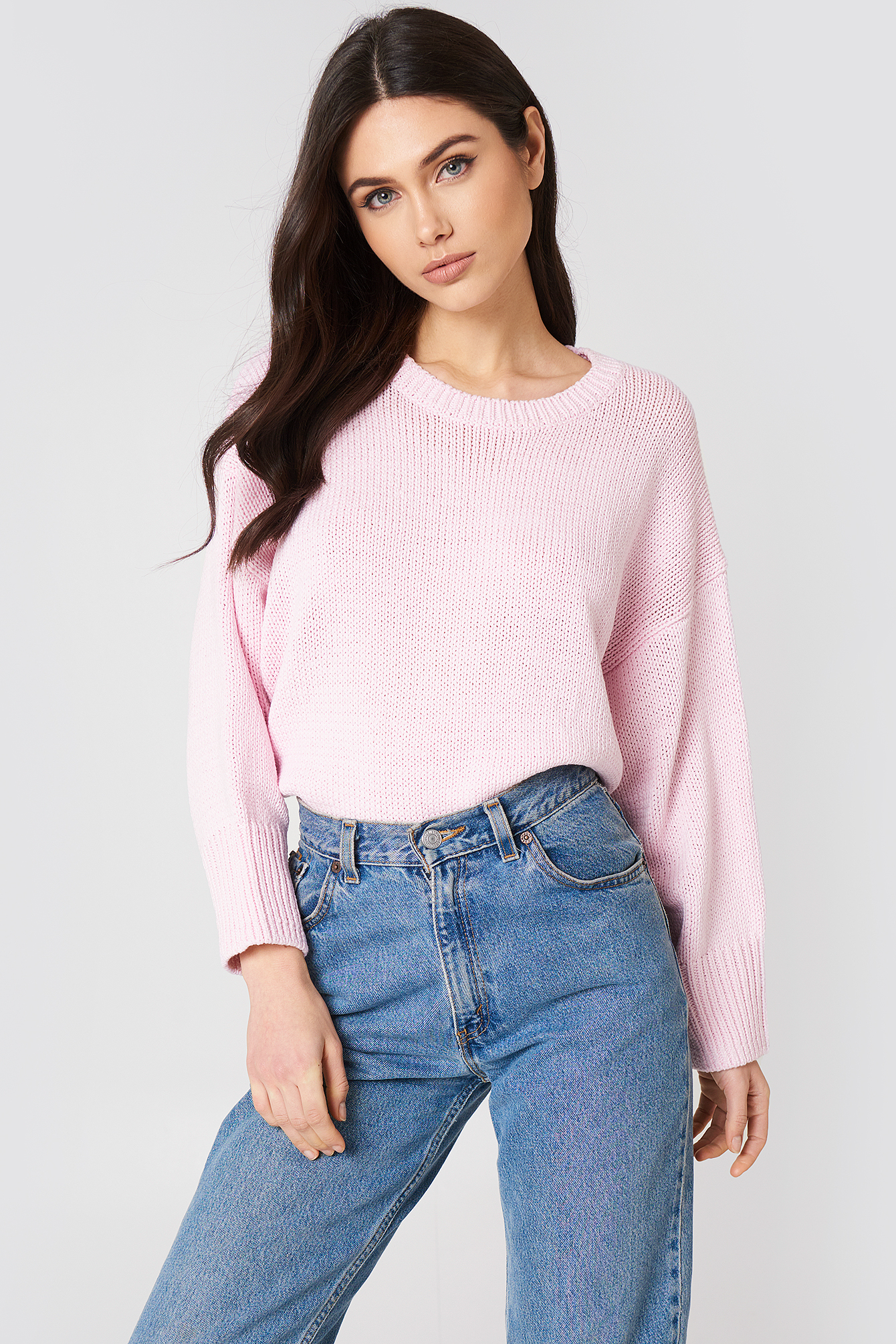 Pale Pink Against Knit