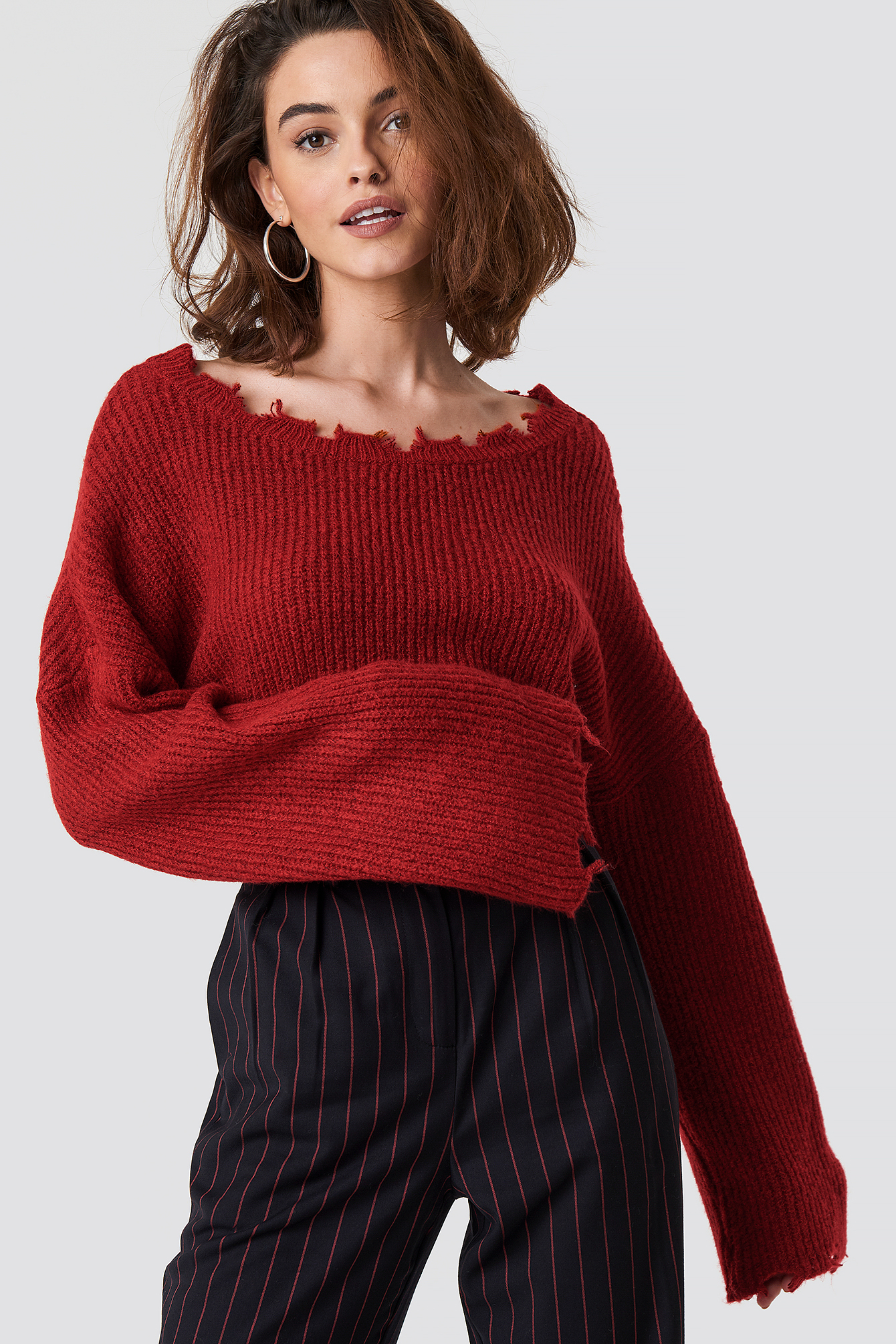 Red Slouchy Knit