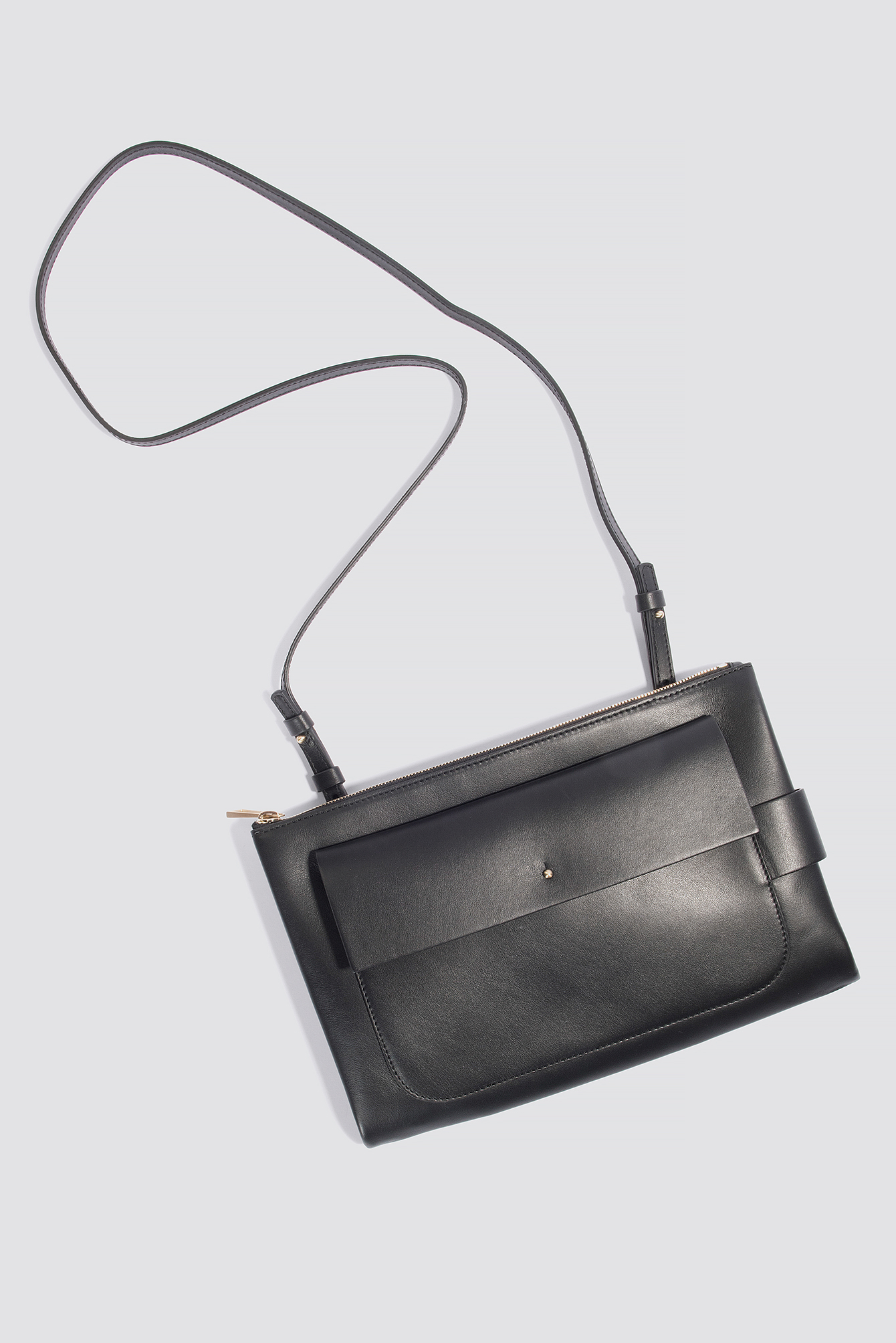 Black Ellie Leather Shoulder Bag