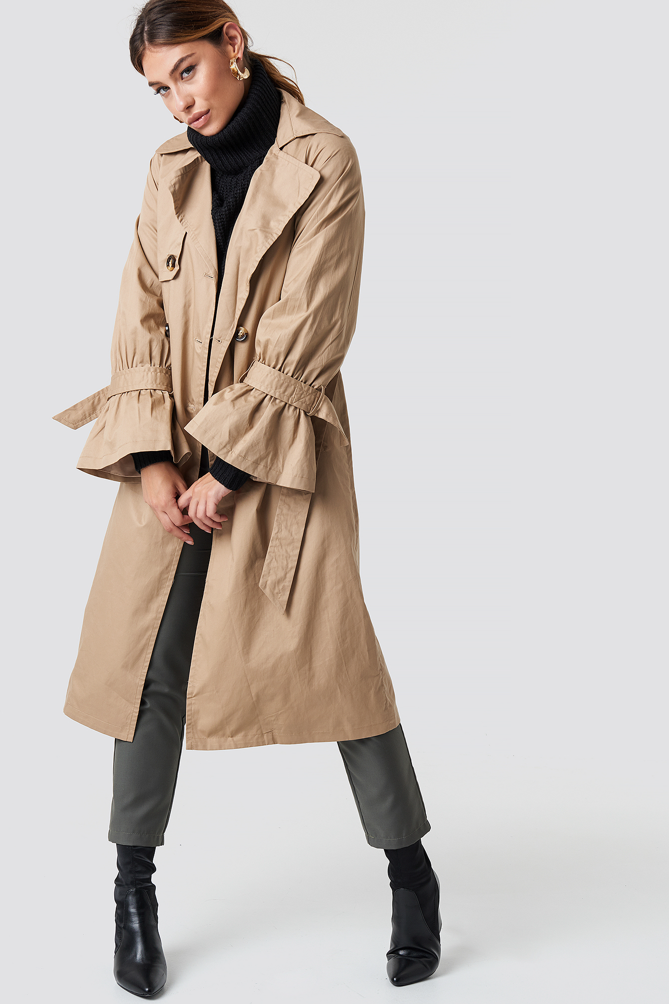 Stone Trench Coat Beige nakd.fr