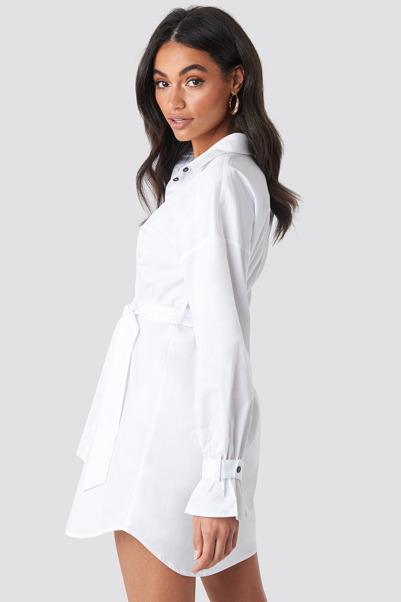 belted shirt dress