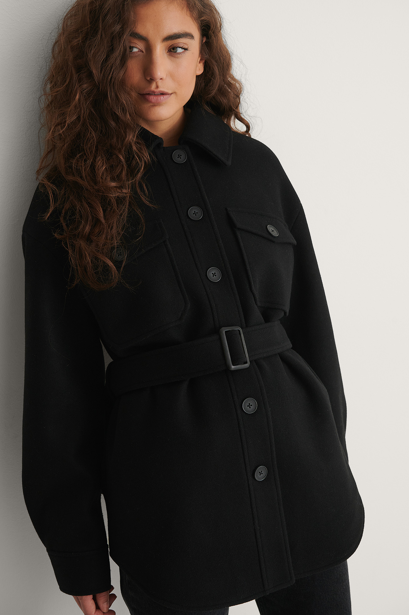 Black Veste À Ceinture