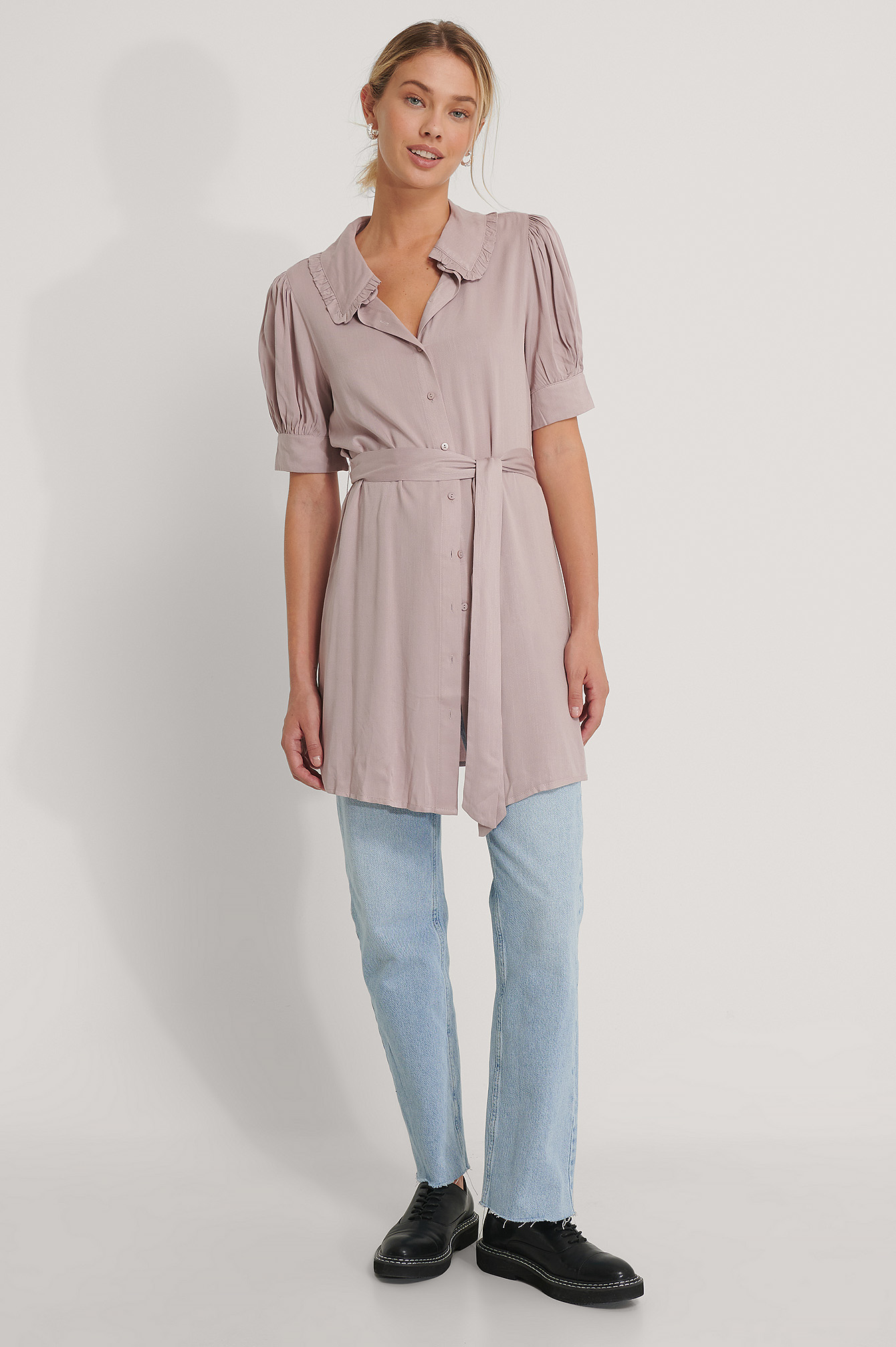 robe chemisier manches courtes