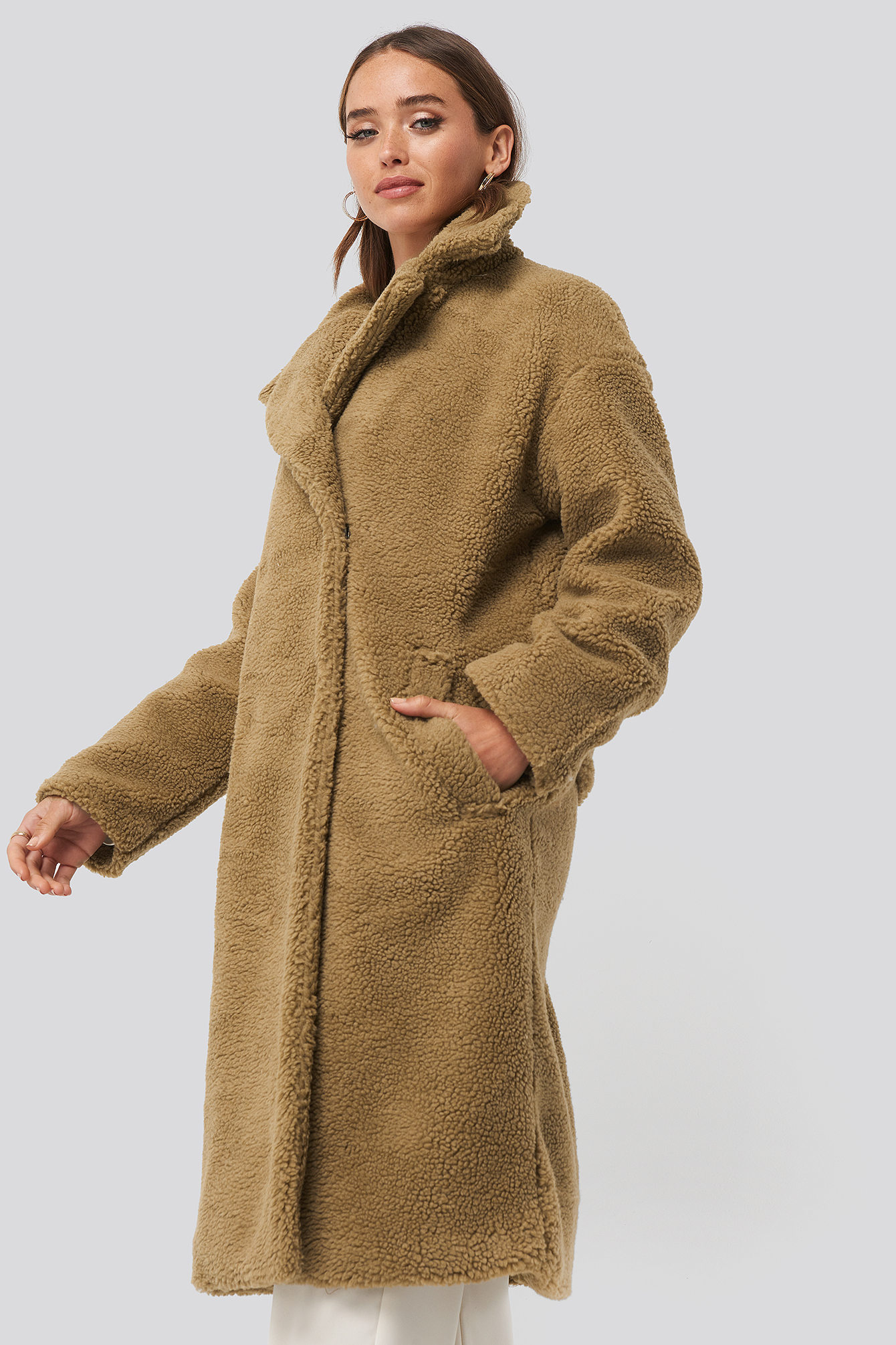 Brown Big Collar Teddy Coat