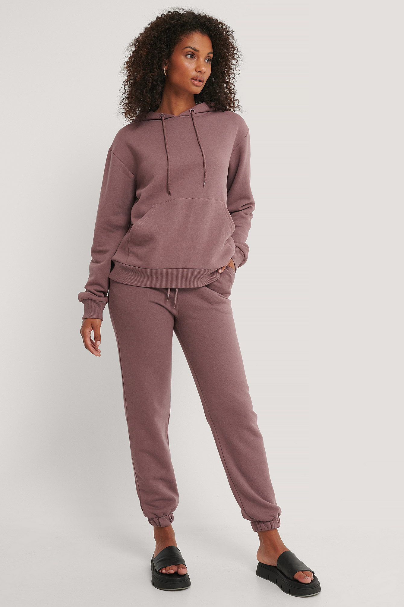 Nougat Biologiques Pantalon De Survêtement Brossé À Cordon