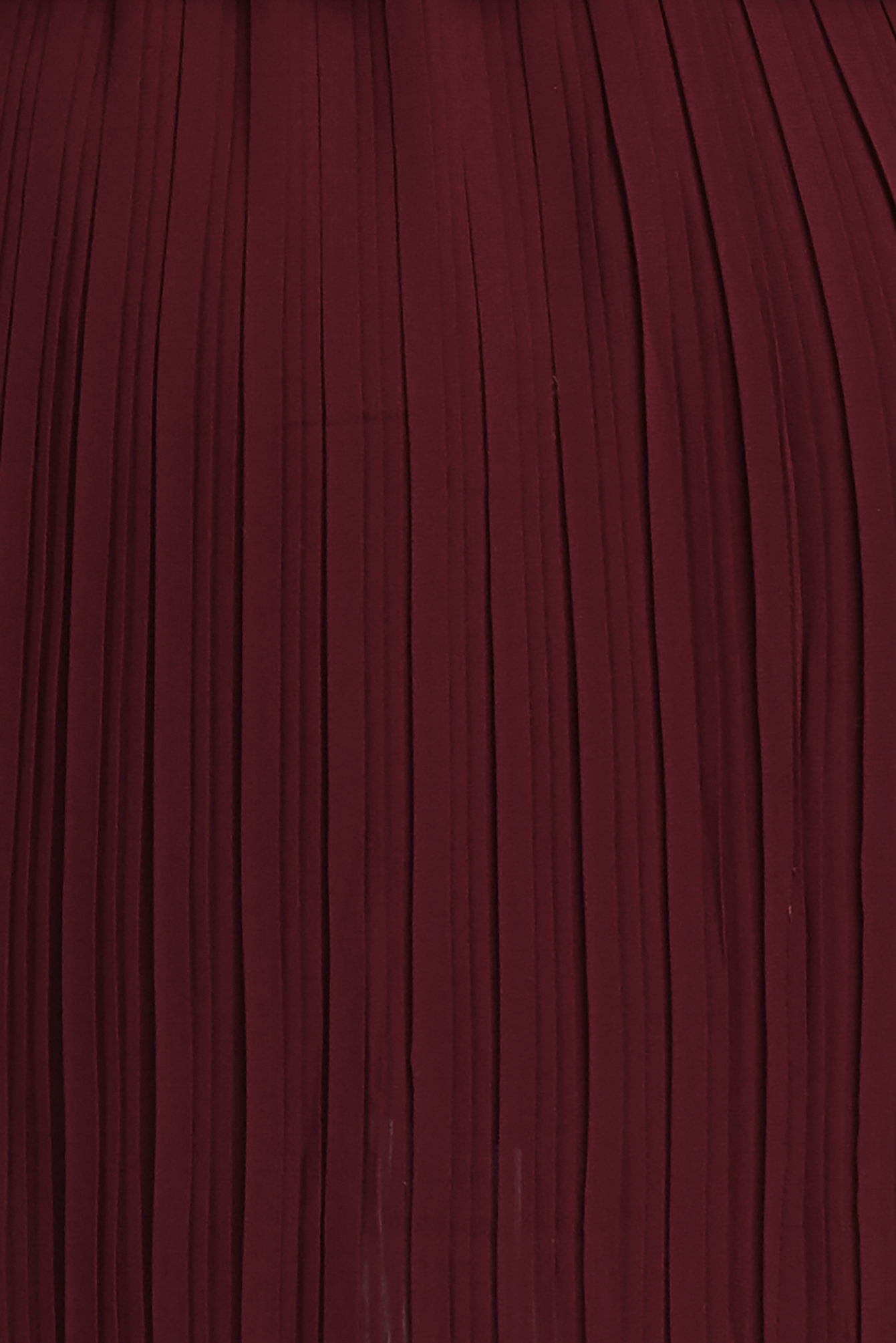 Burgundy Button Detail Pleated Skirt