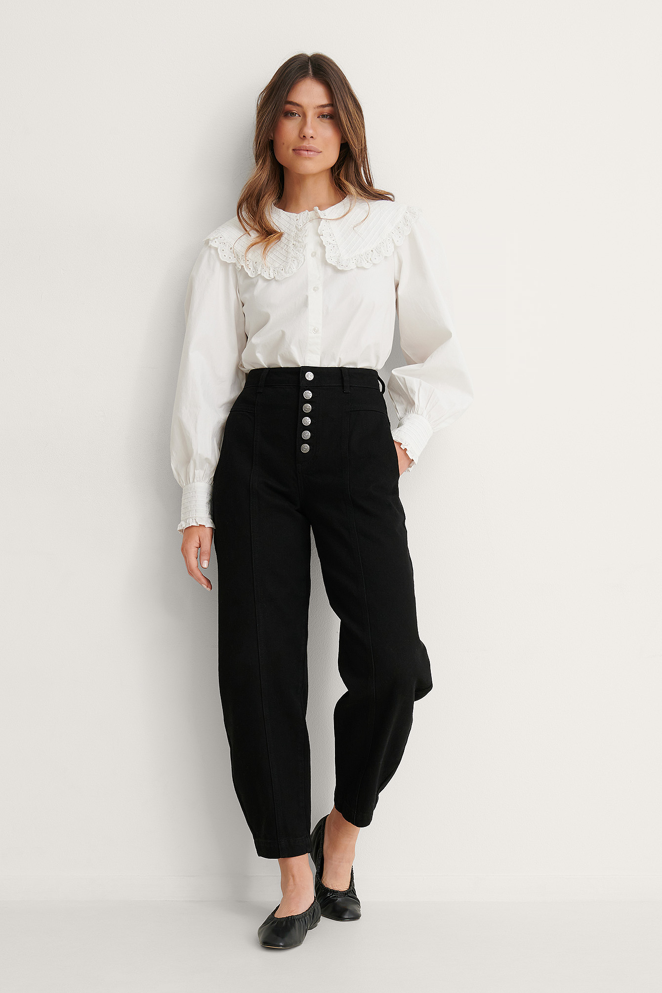 Black Biologique Jean Boutonné