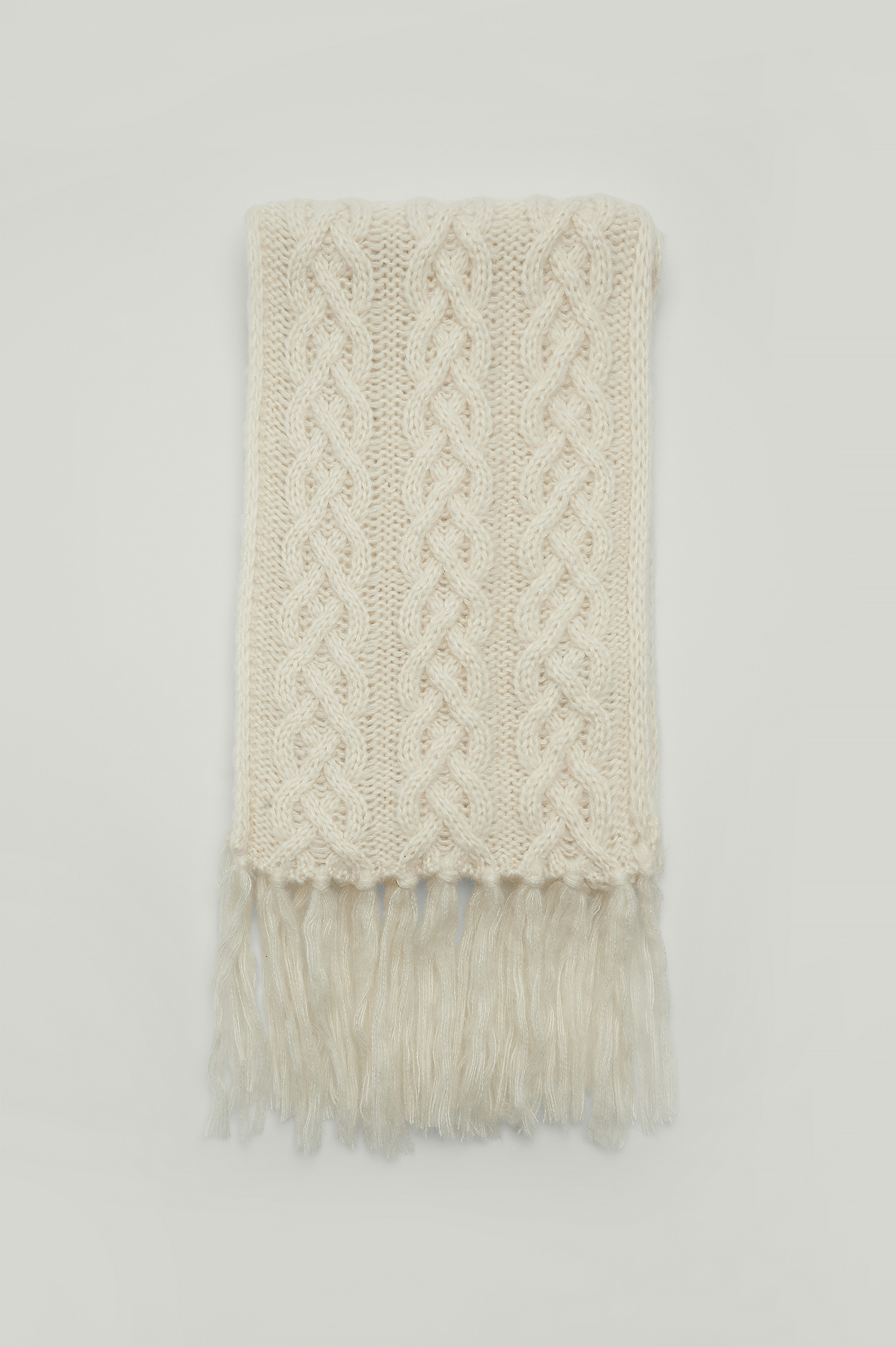 Offwhite Écharpe tricotée