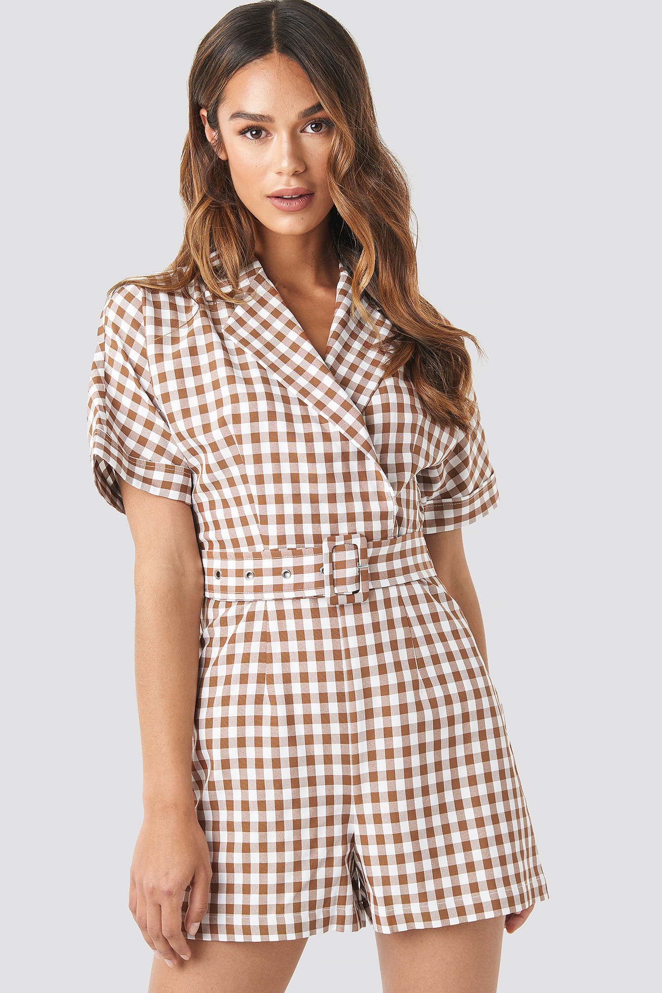 Checked NA-KD Trend Checked Playsuit