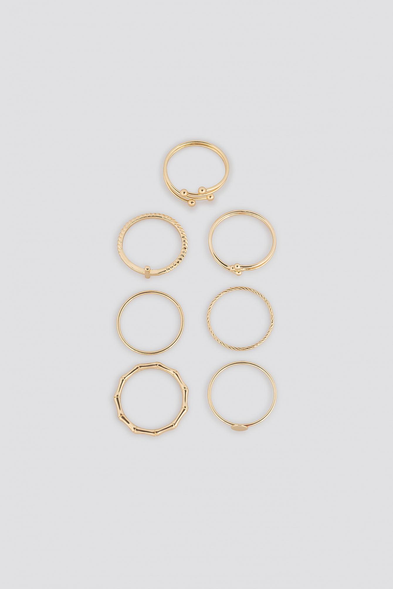 Gold Fine Stacking Rings (7-Pack)