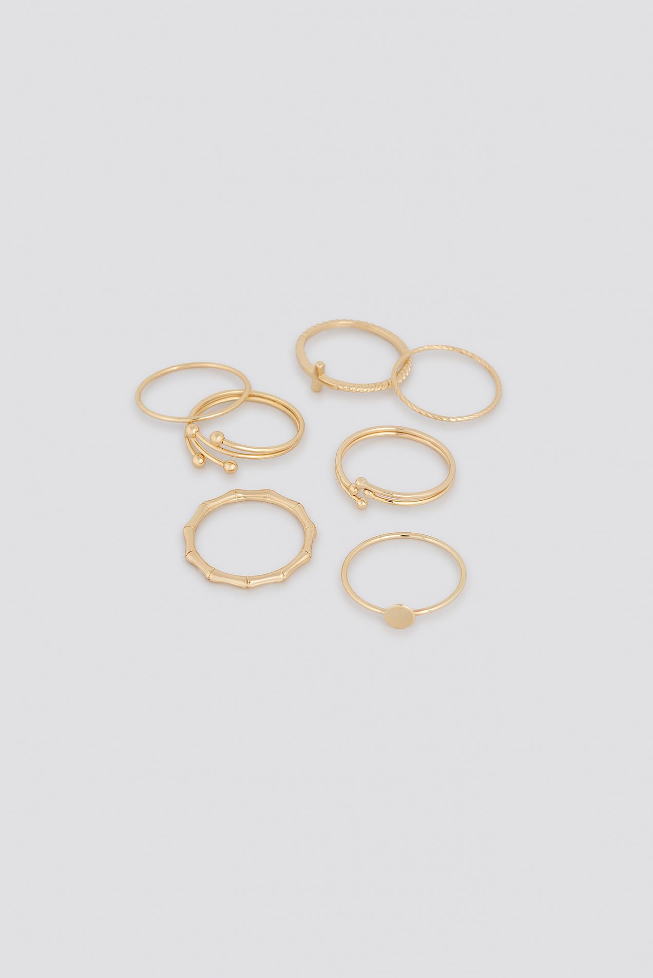 Gold Fine Stacking Rings (7-Pack)