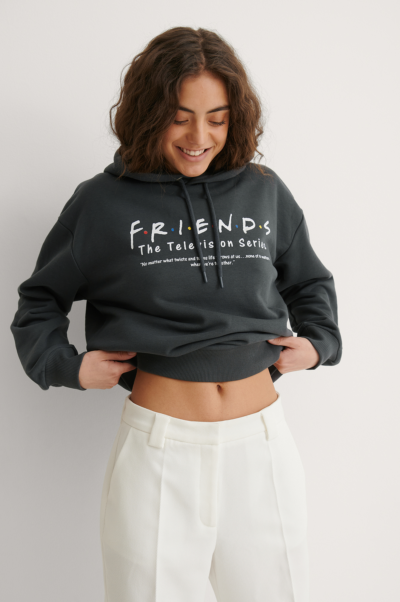 Grey Friends Definition Sweat À Capuche Imprimé Oversize