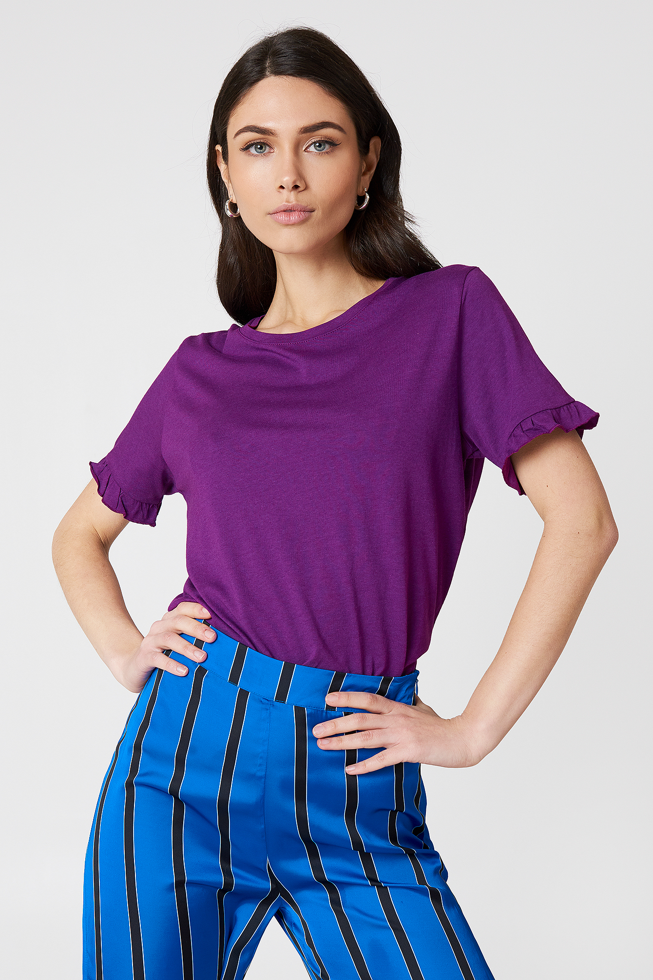 Strong Purple NA-KD Frill Tee