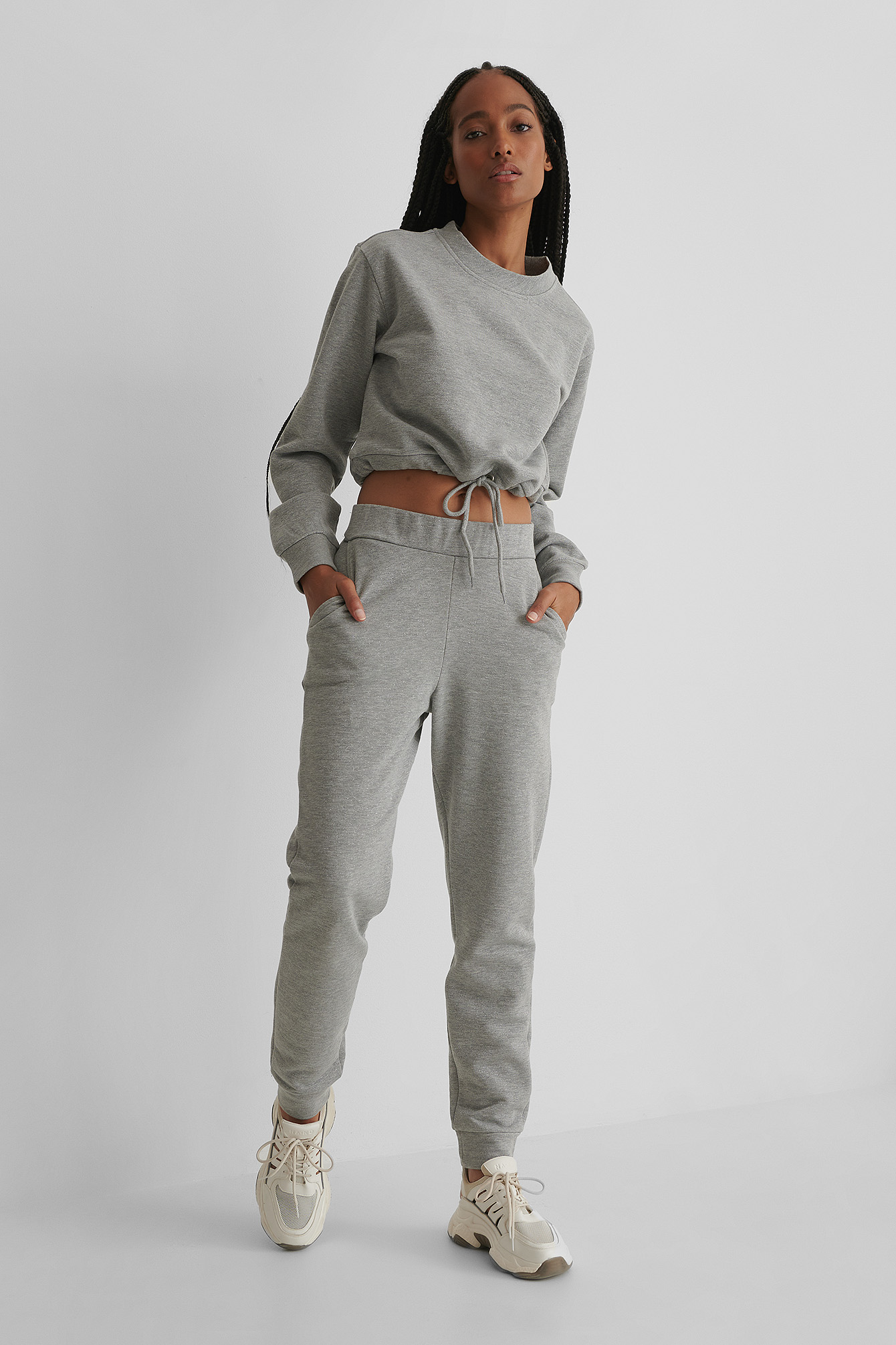 Grey NA-KD Trend Pantalon De Survêtement