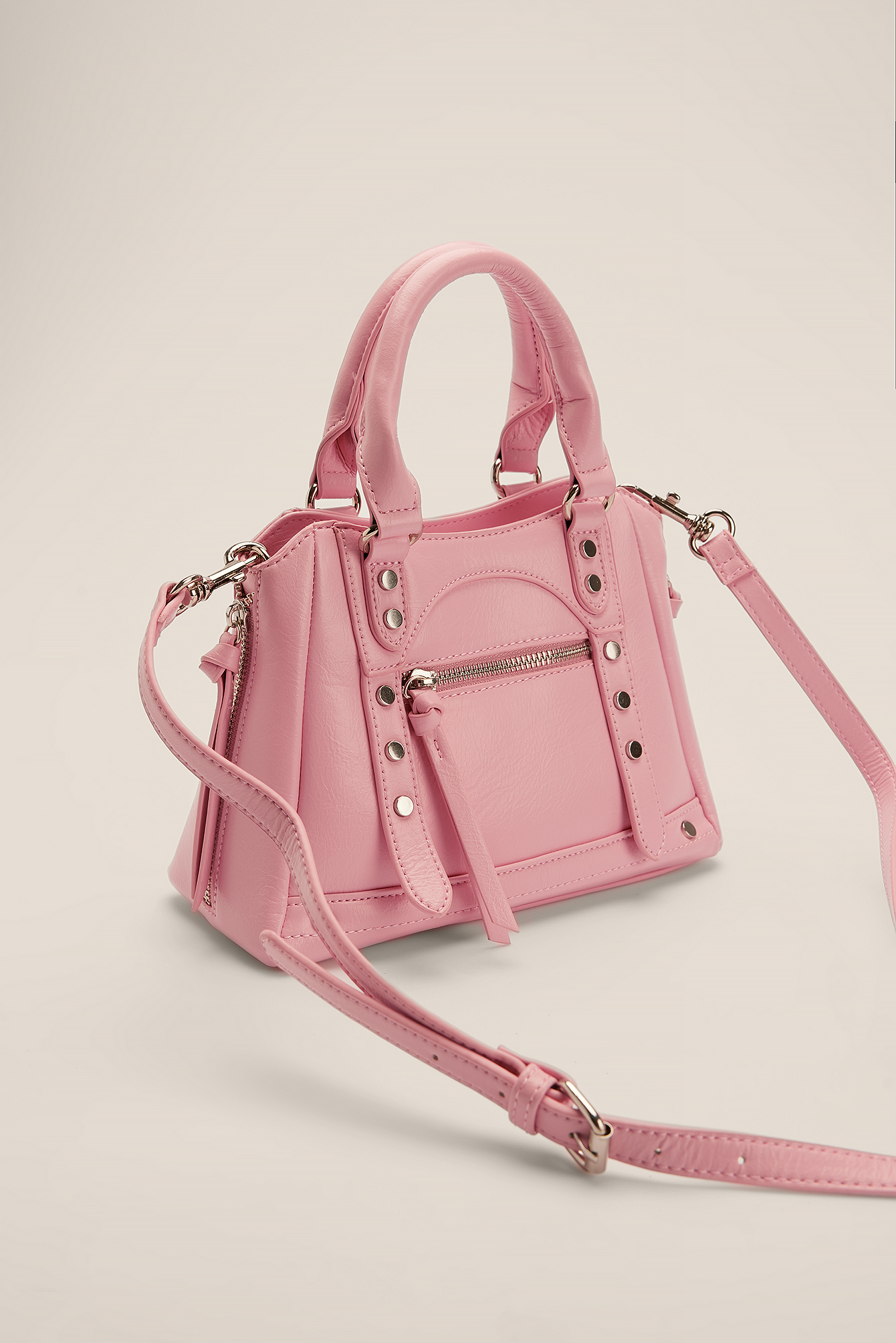 Pink Mini sac avec finitions en métal
