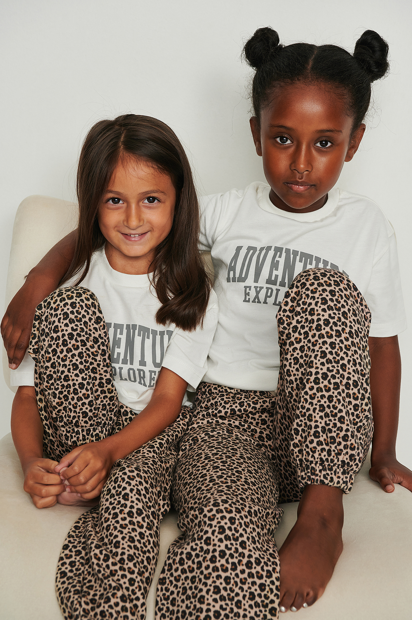 Leopard Pantalon de survêtement bio à imprimé léopard