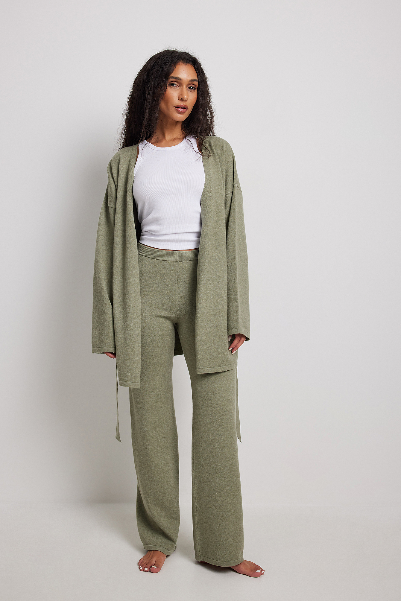 Pantalon large en maille