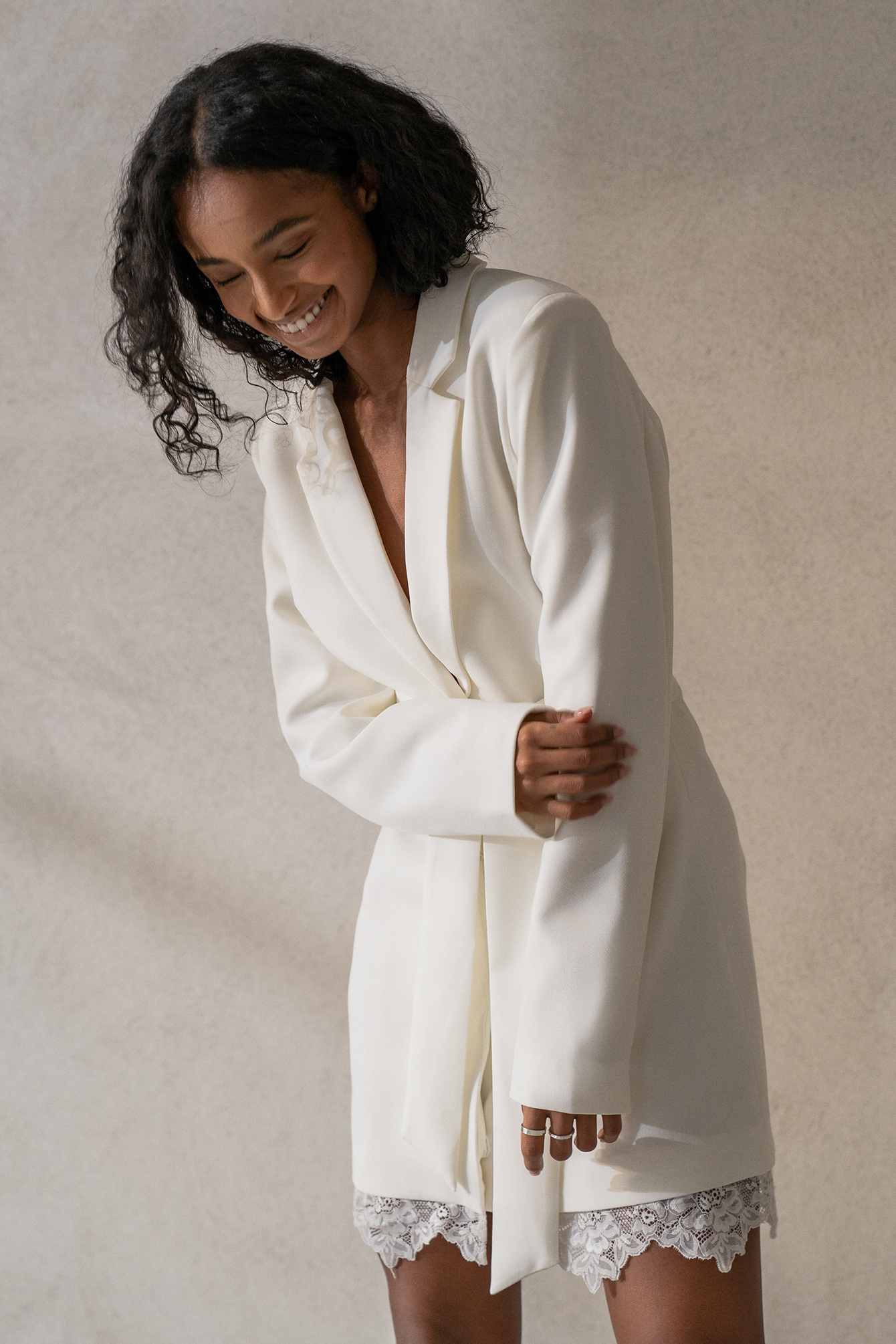 robe blazer dentelle