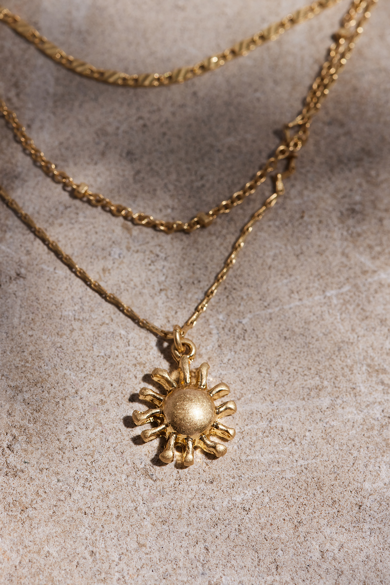 Gold Layered Sun Necklace