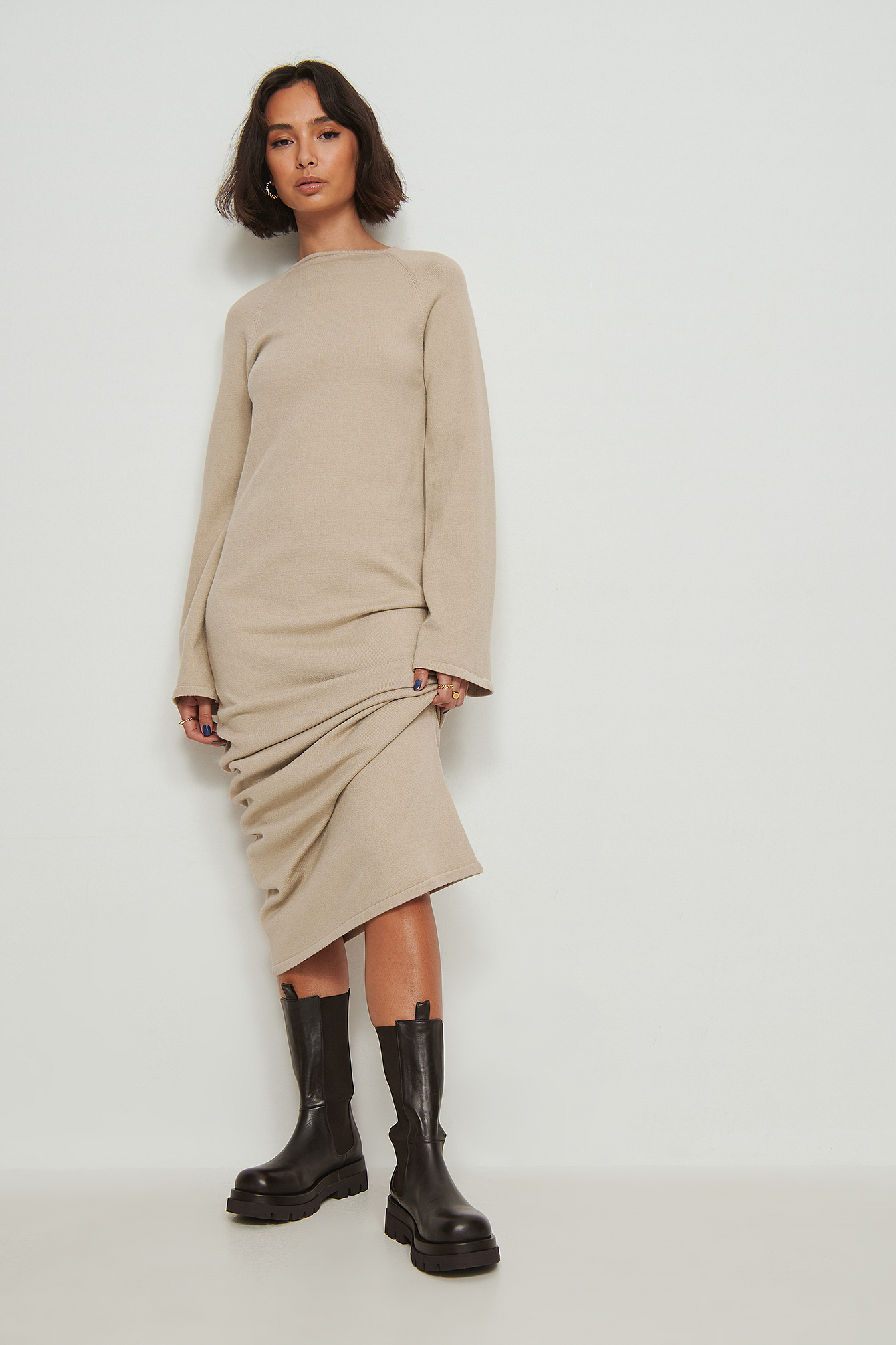 bottes mi mollet marron