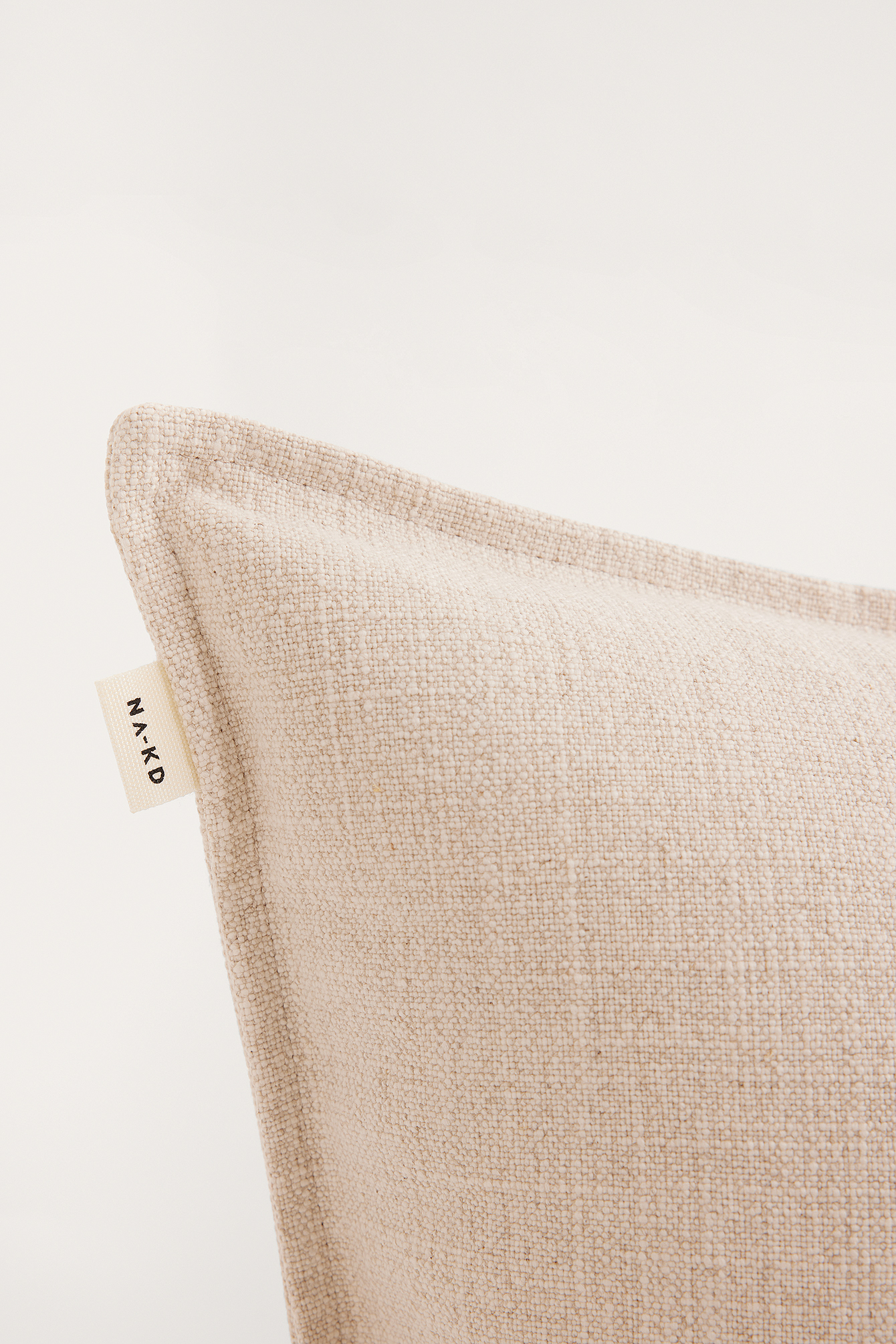 Light Beige Linen Blend Cushion Cover