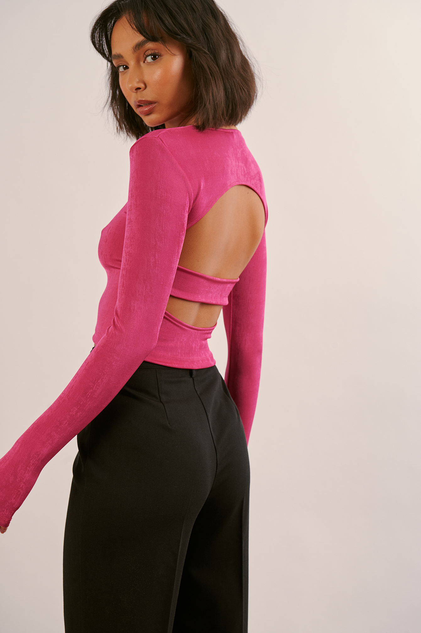 Strong Pink Top manches longues recyclé