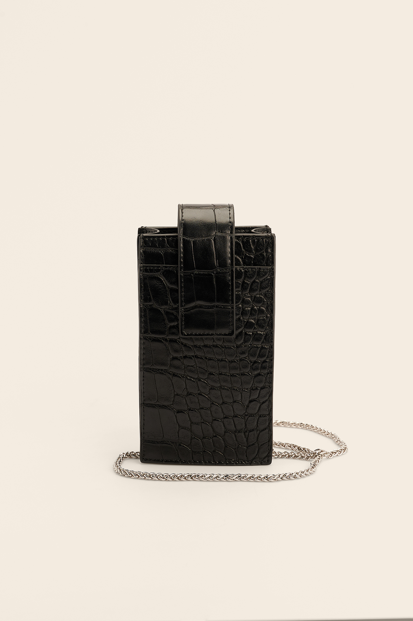 Black Croco Sacoche Pour Téléphone Portable