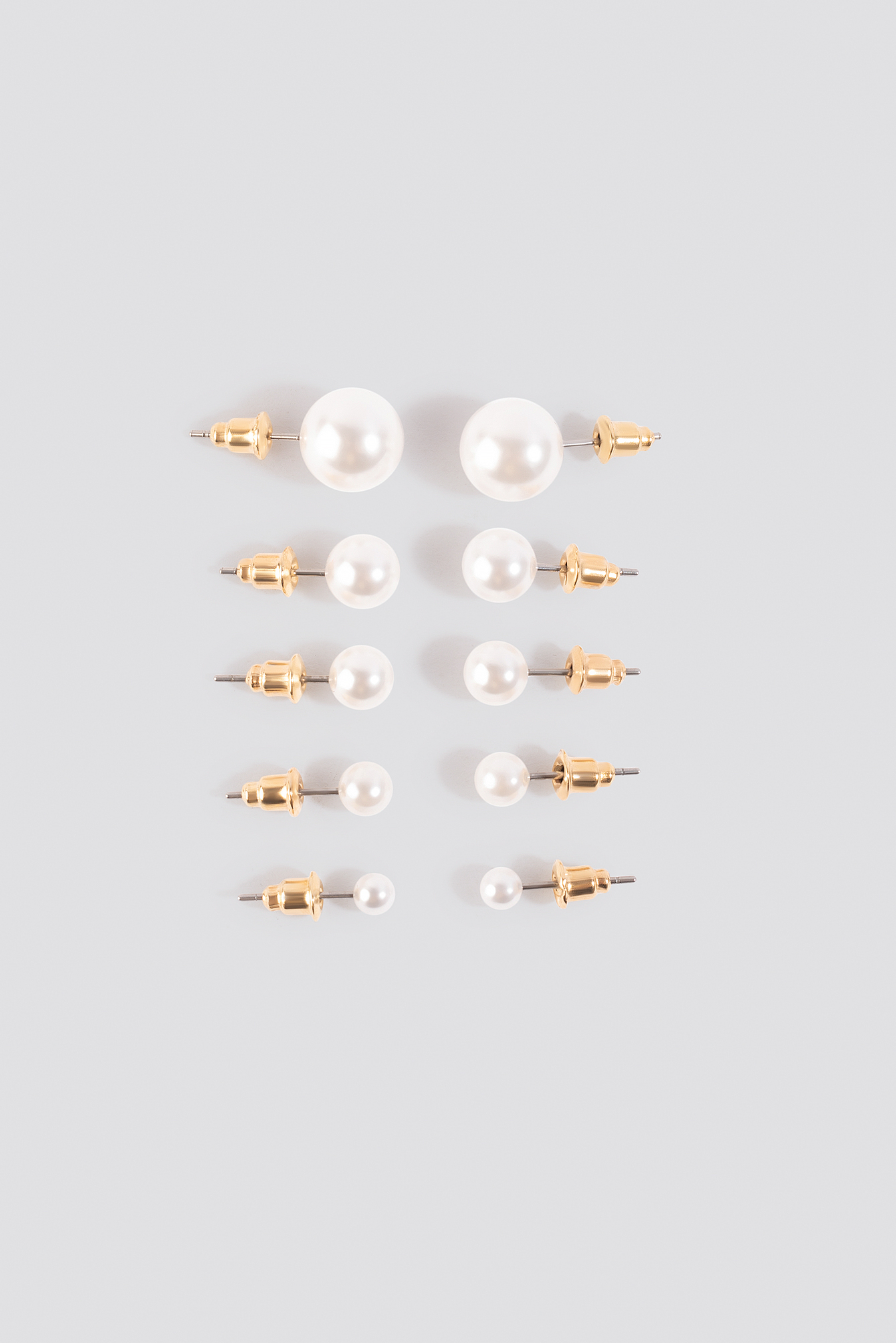 White Multipack Pearl Earstuds