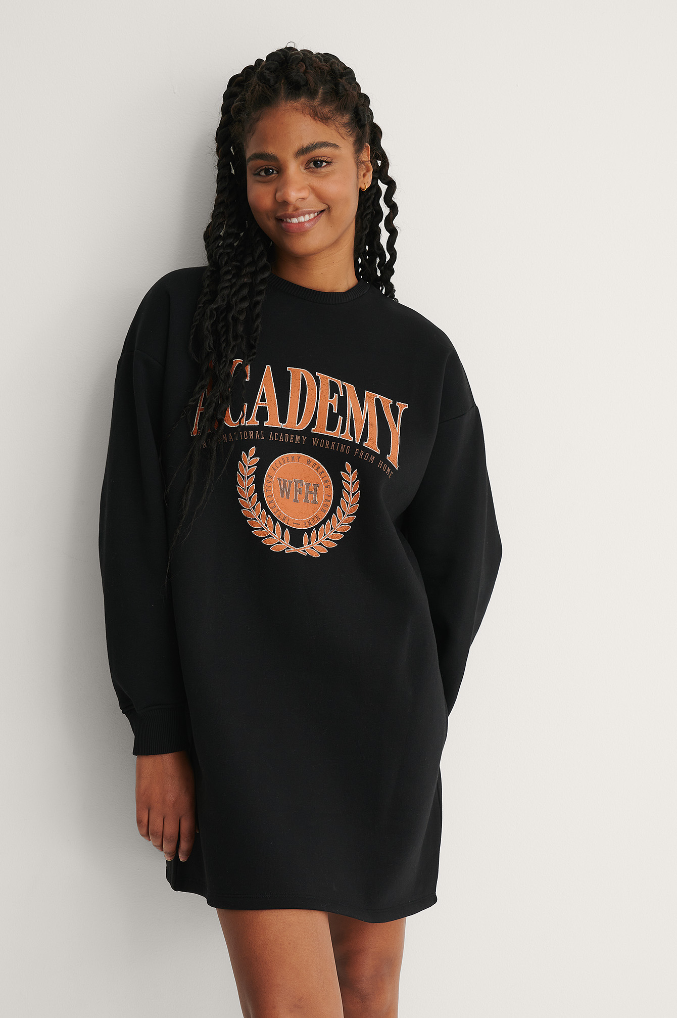 Black Biologique Robe Sweatshirt