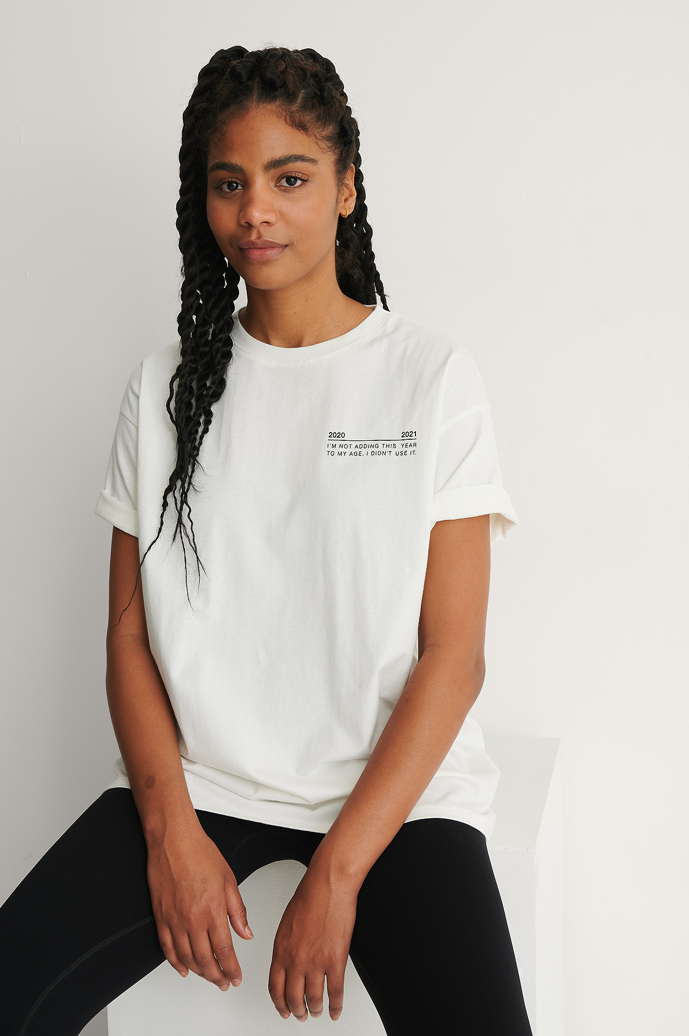 White T-Shirt À Col Rond Oversize Bio