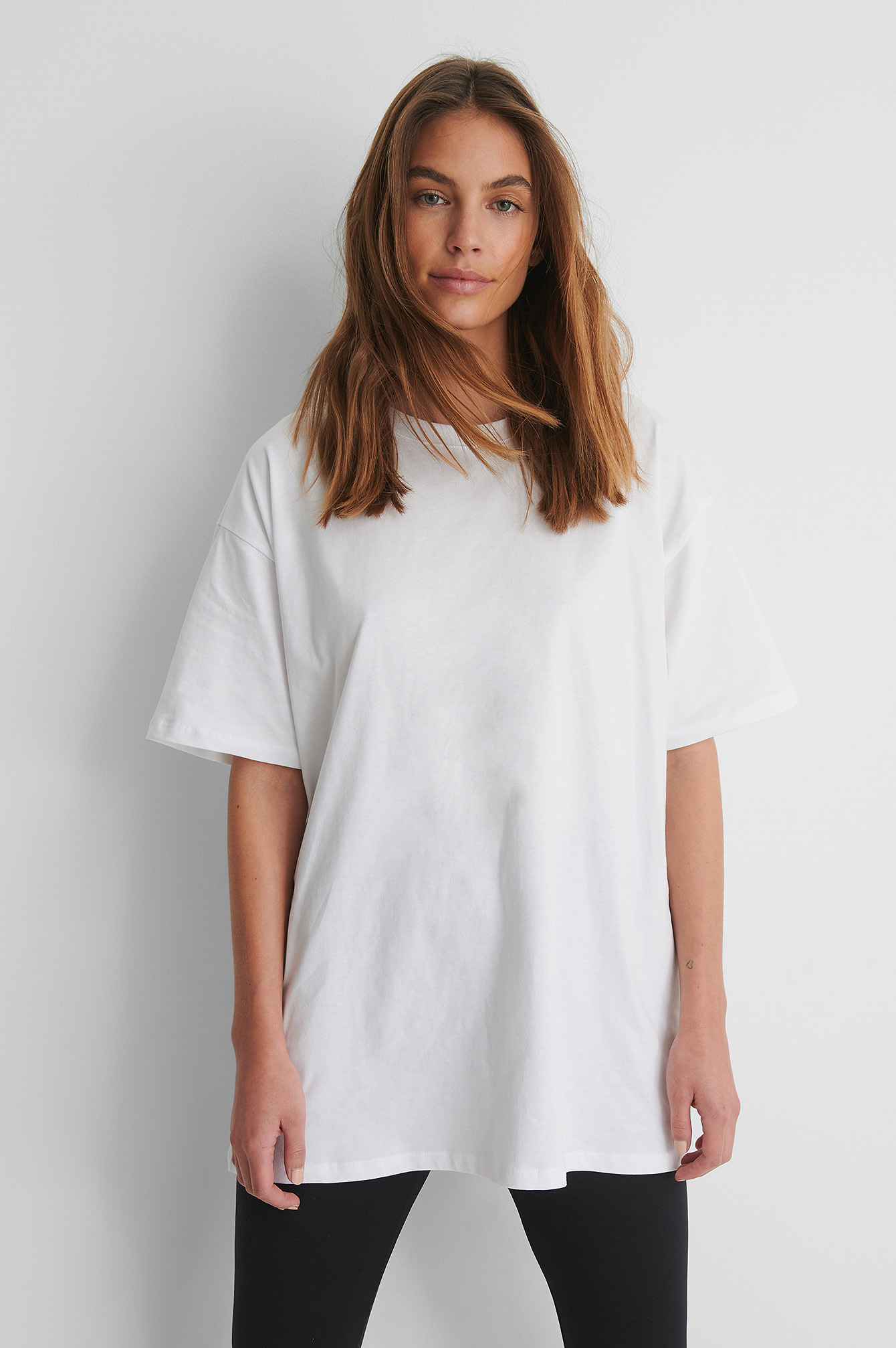 White Biologique Tee-shirt Surdimensionné