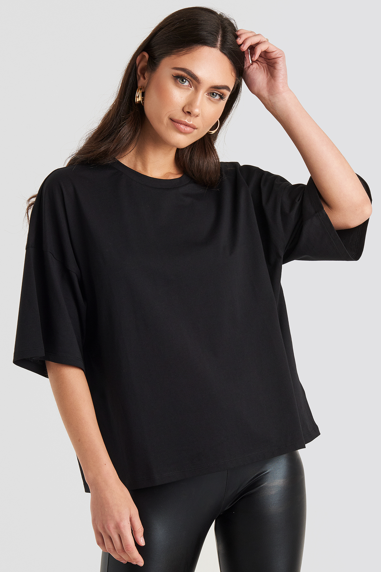 Oversized Boxy Tshirt Noir NAKD