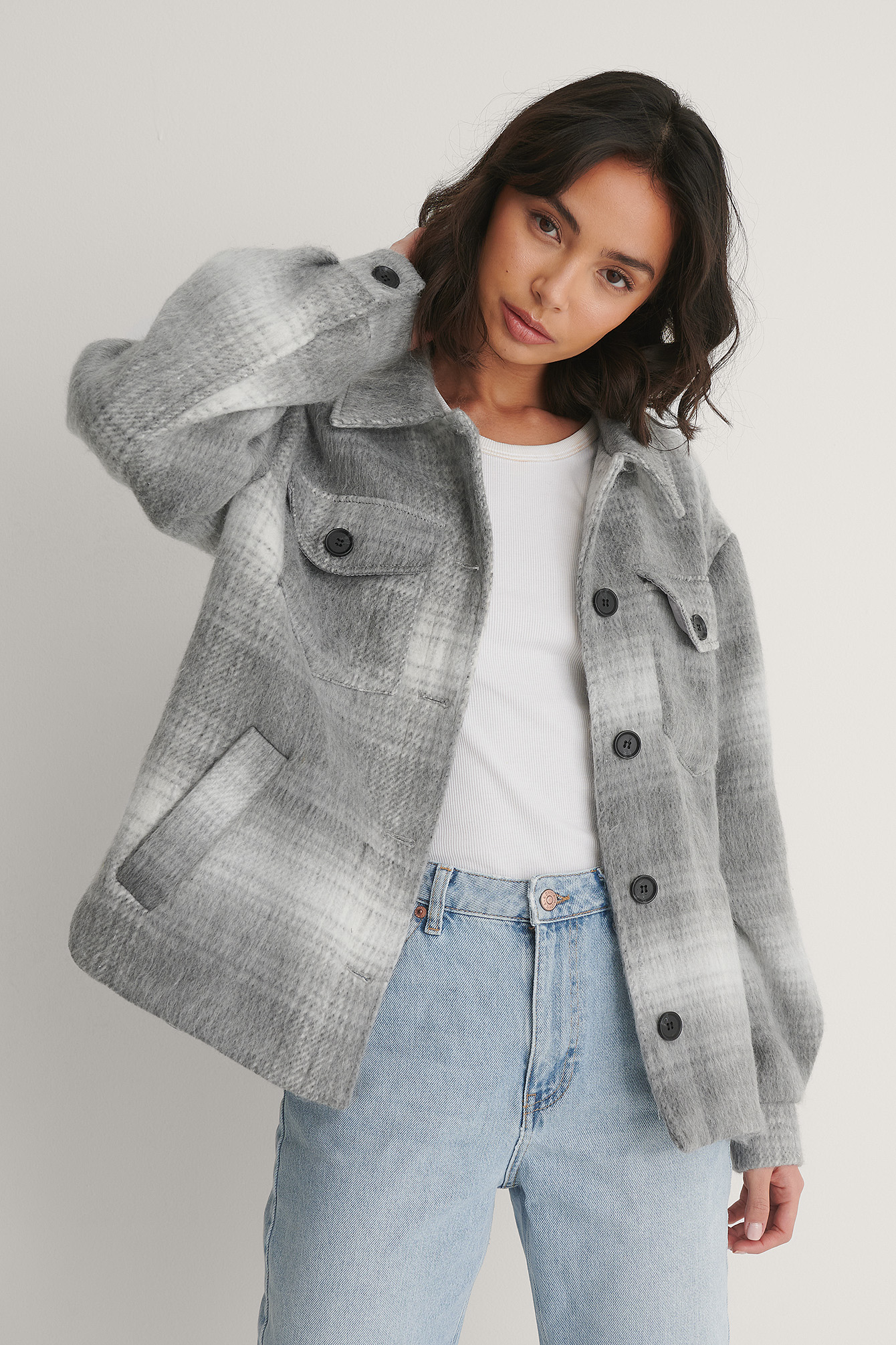 Grey Veste À Carreaux