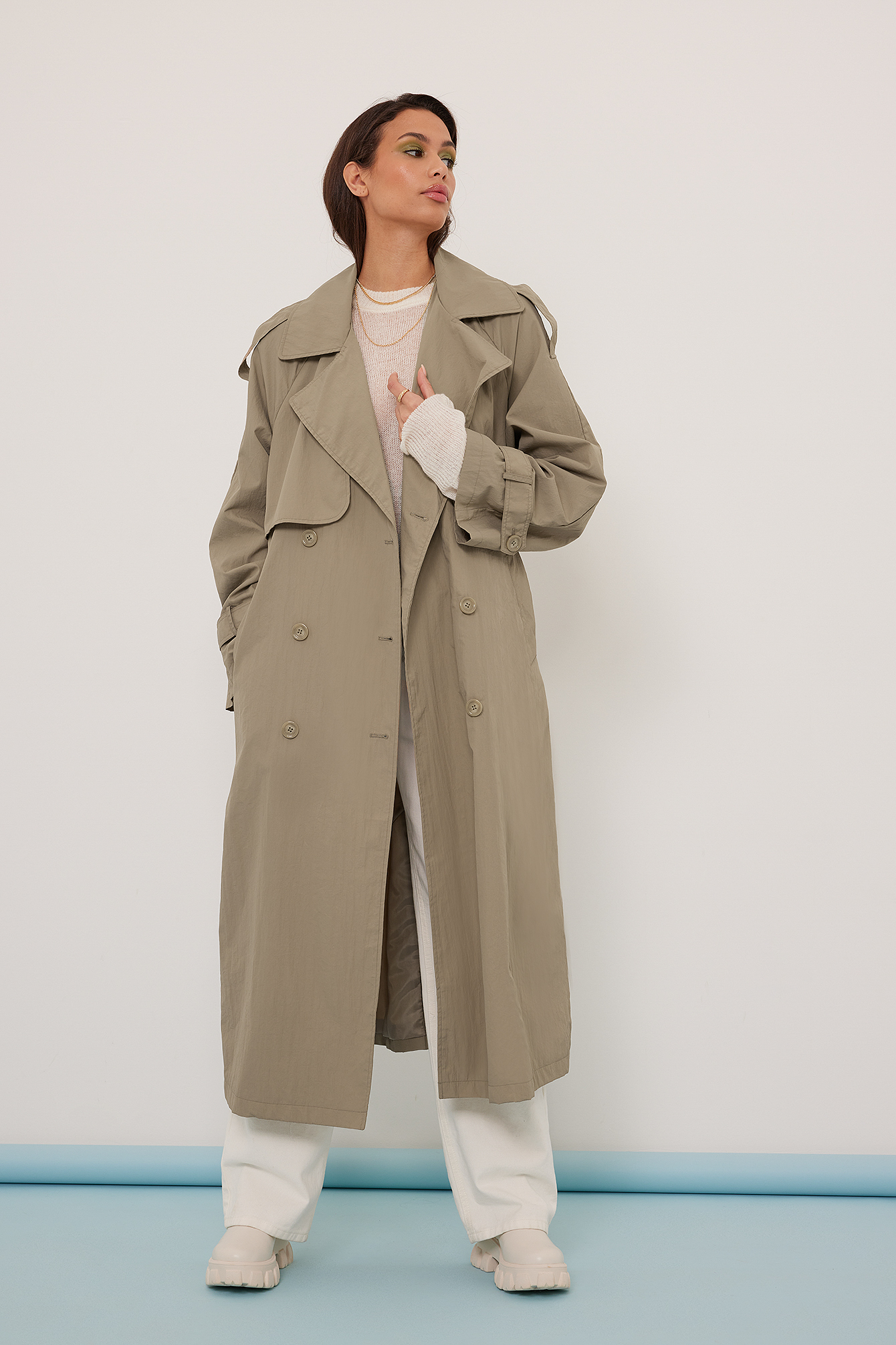 Taupe Trench oversize