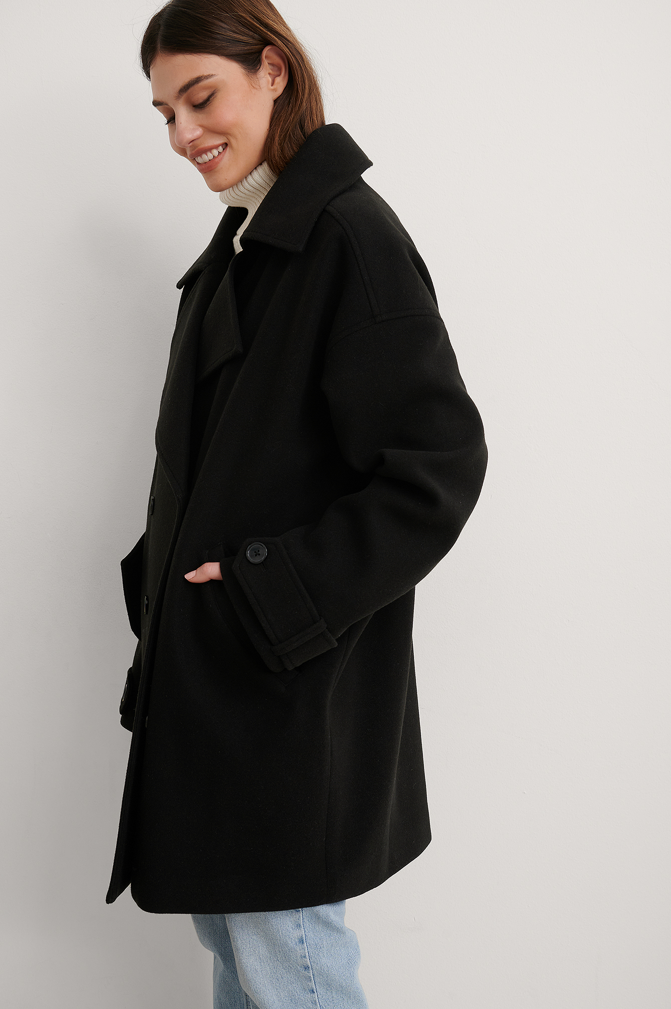 Black Manteau Oversize