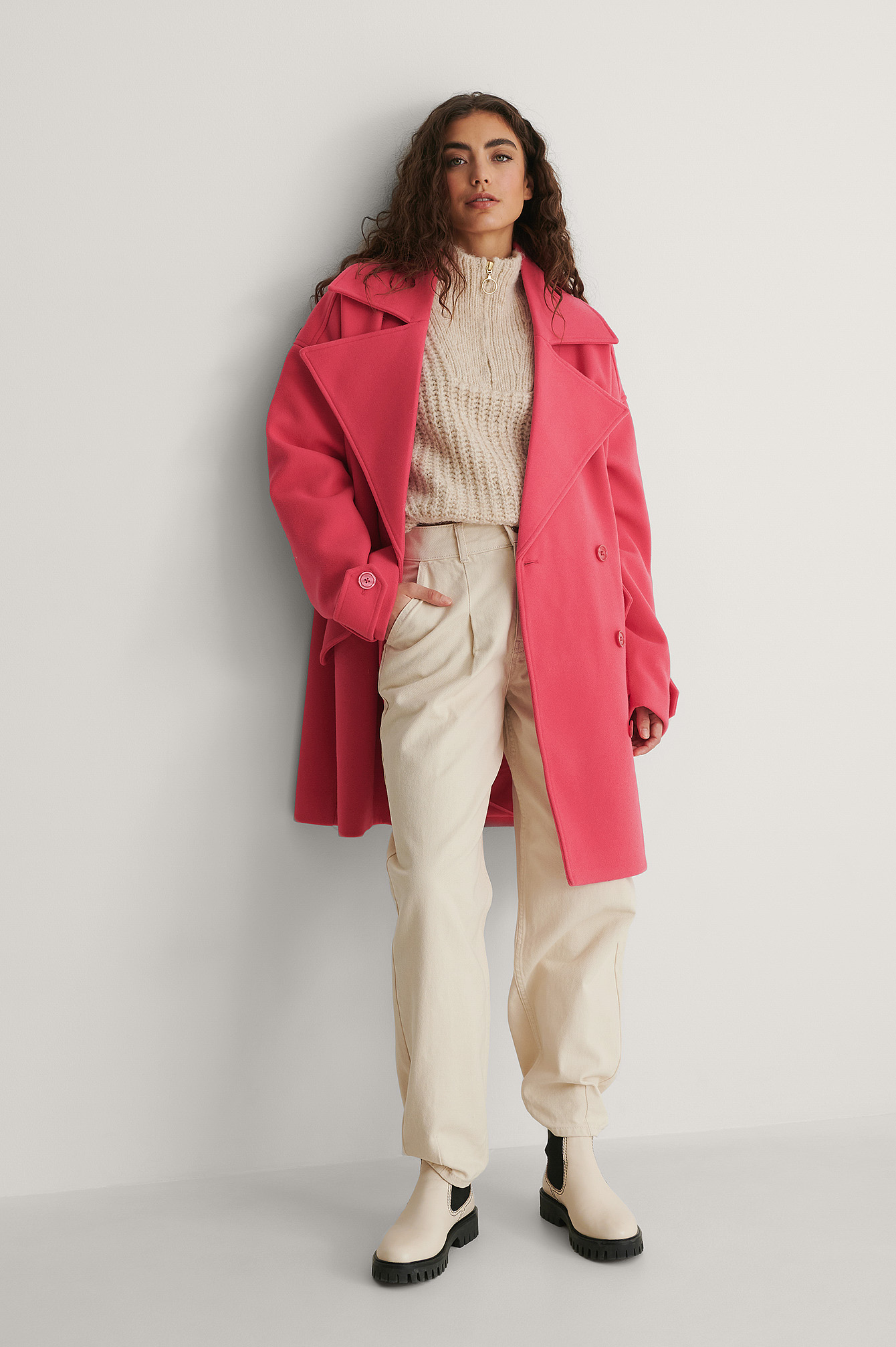 Fuchsia Manteau Oversize