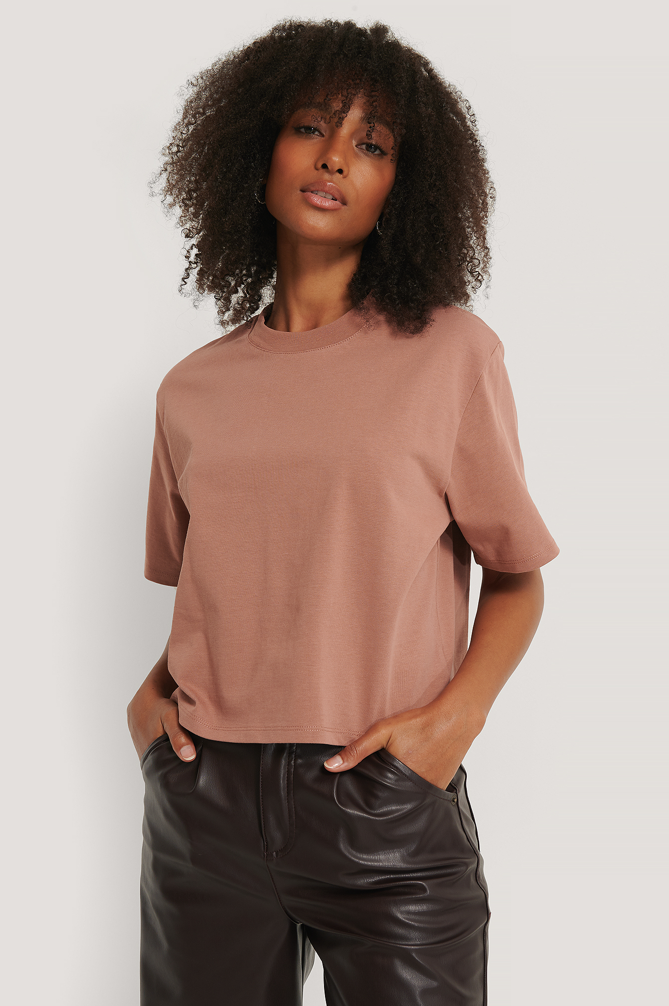 Dusty Dark Pink Tee-Shirt Surdimensionné