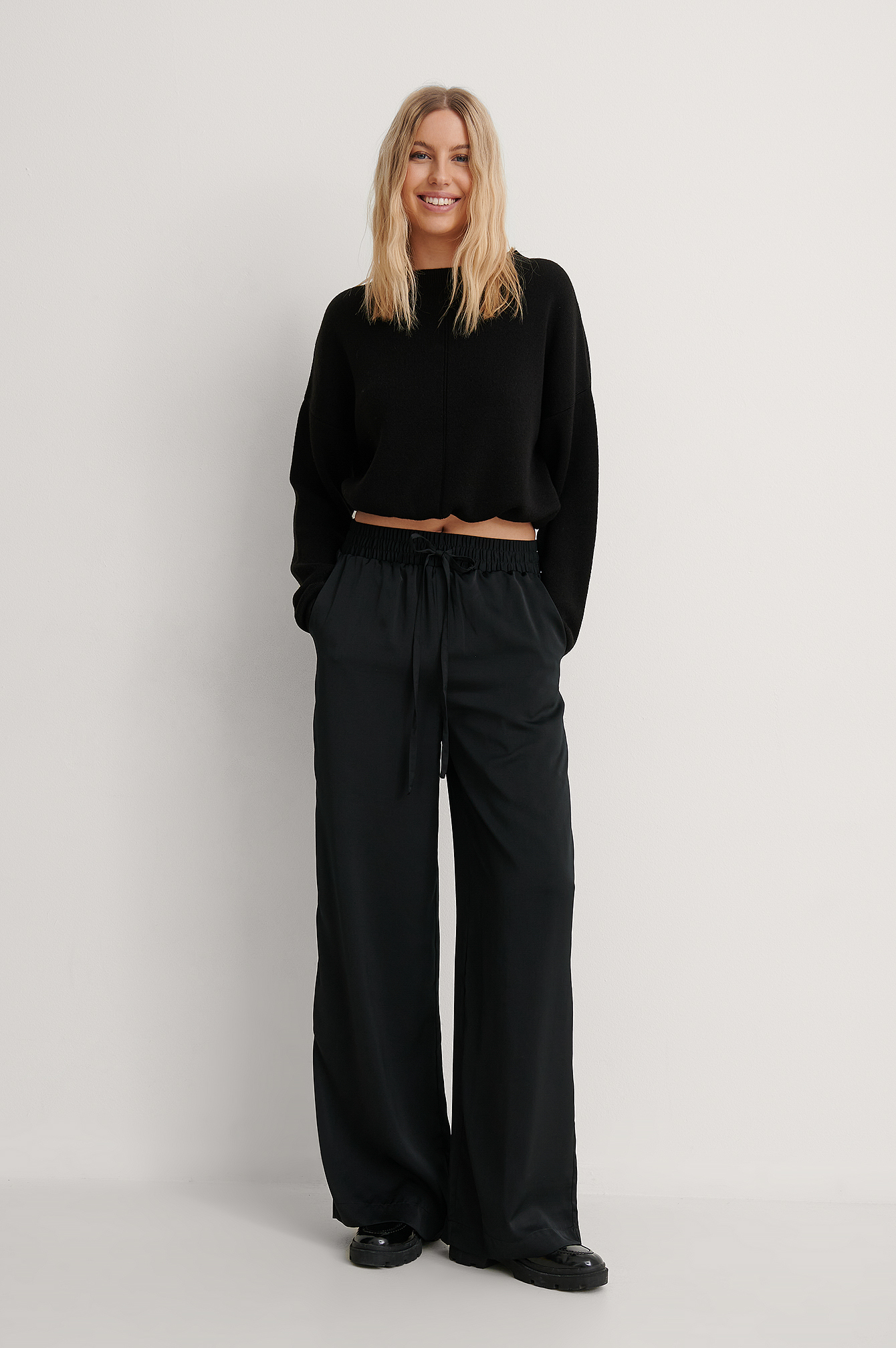 Black Pantalon Palazzo
