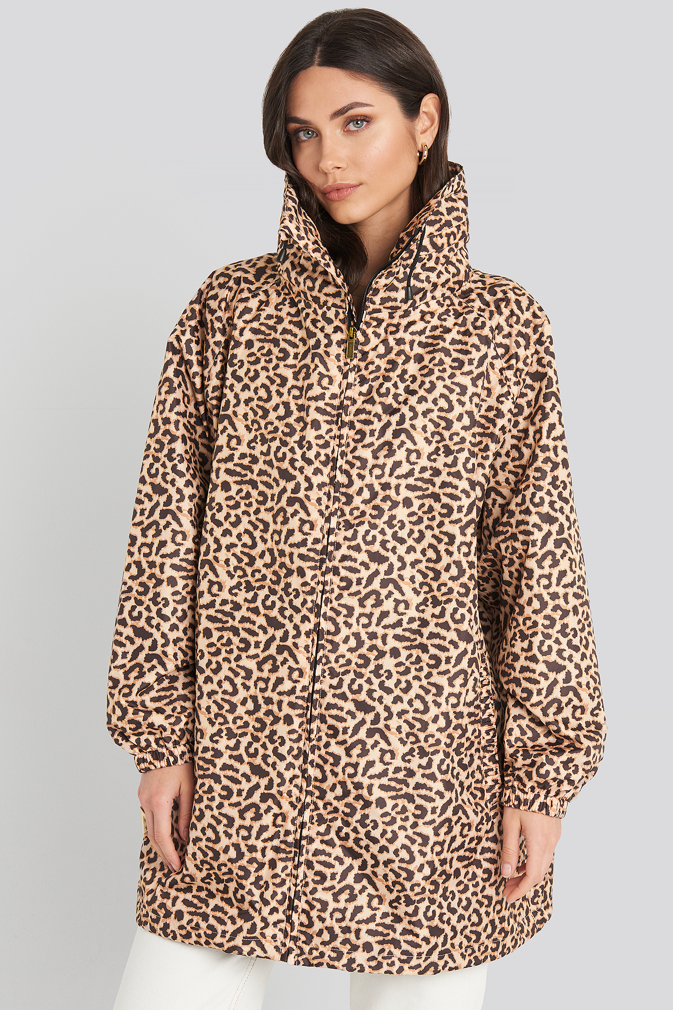 Leoprint Printed Oversized Parkas