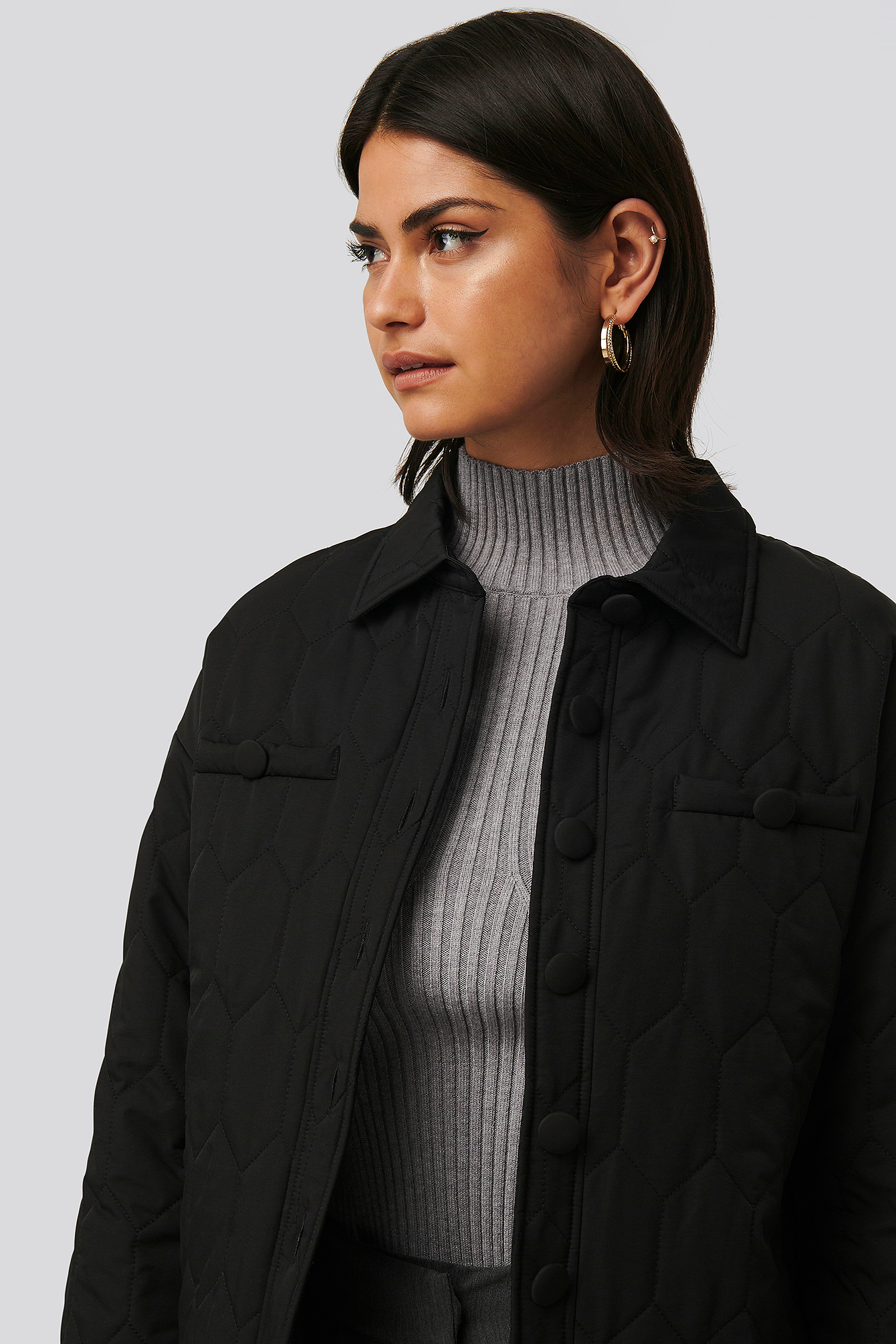 Black Veste Matelassée