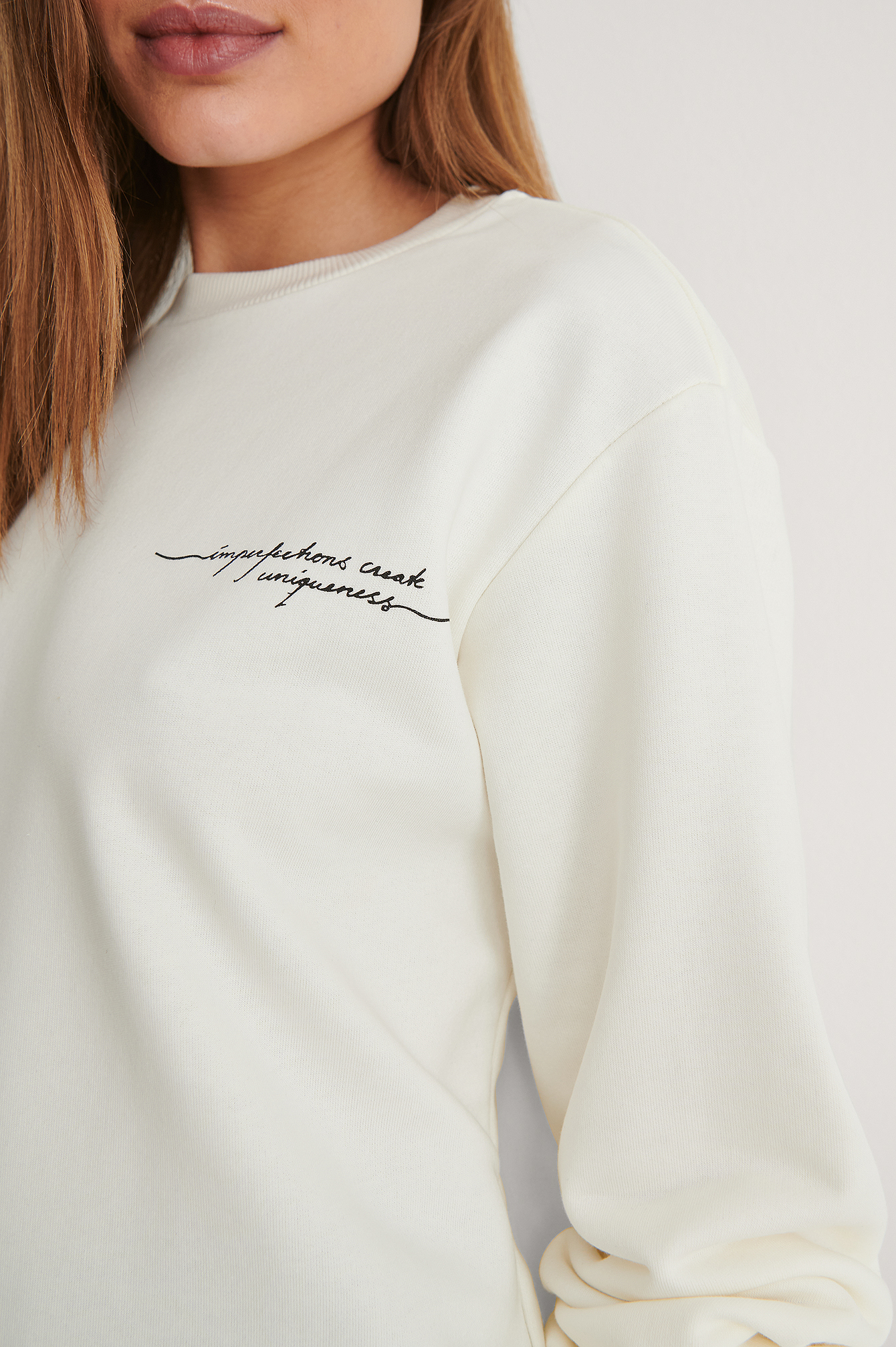 Biologique Pull Citation Imprimee Beige Na Kd Fr