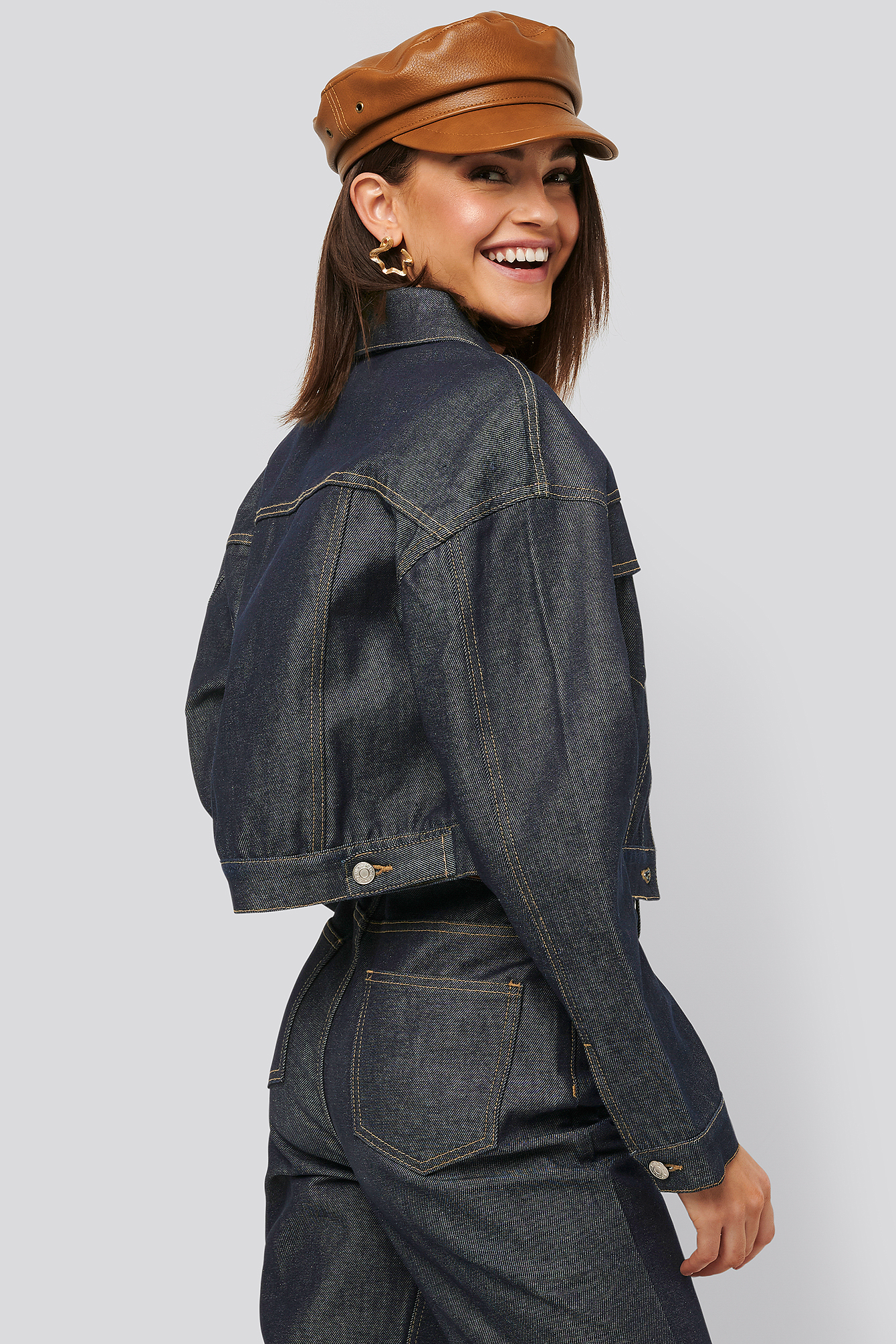 Dark Blue Veste En Jean