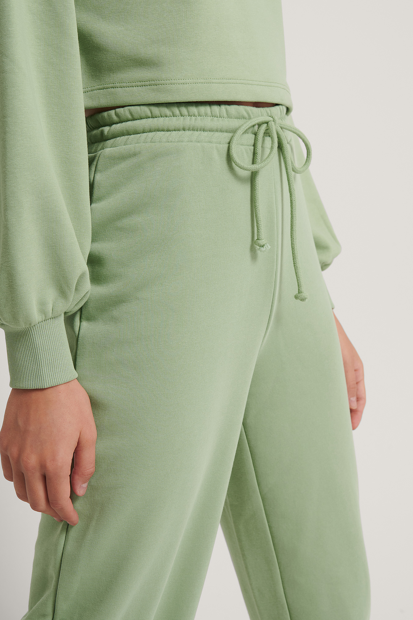 Green Pantalon de survêtement à cordon biologiques