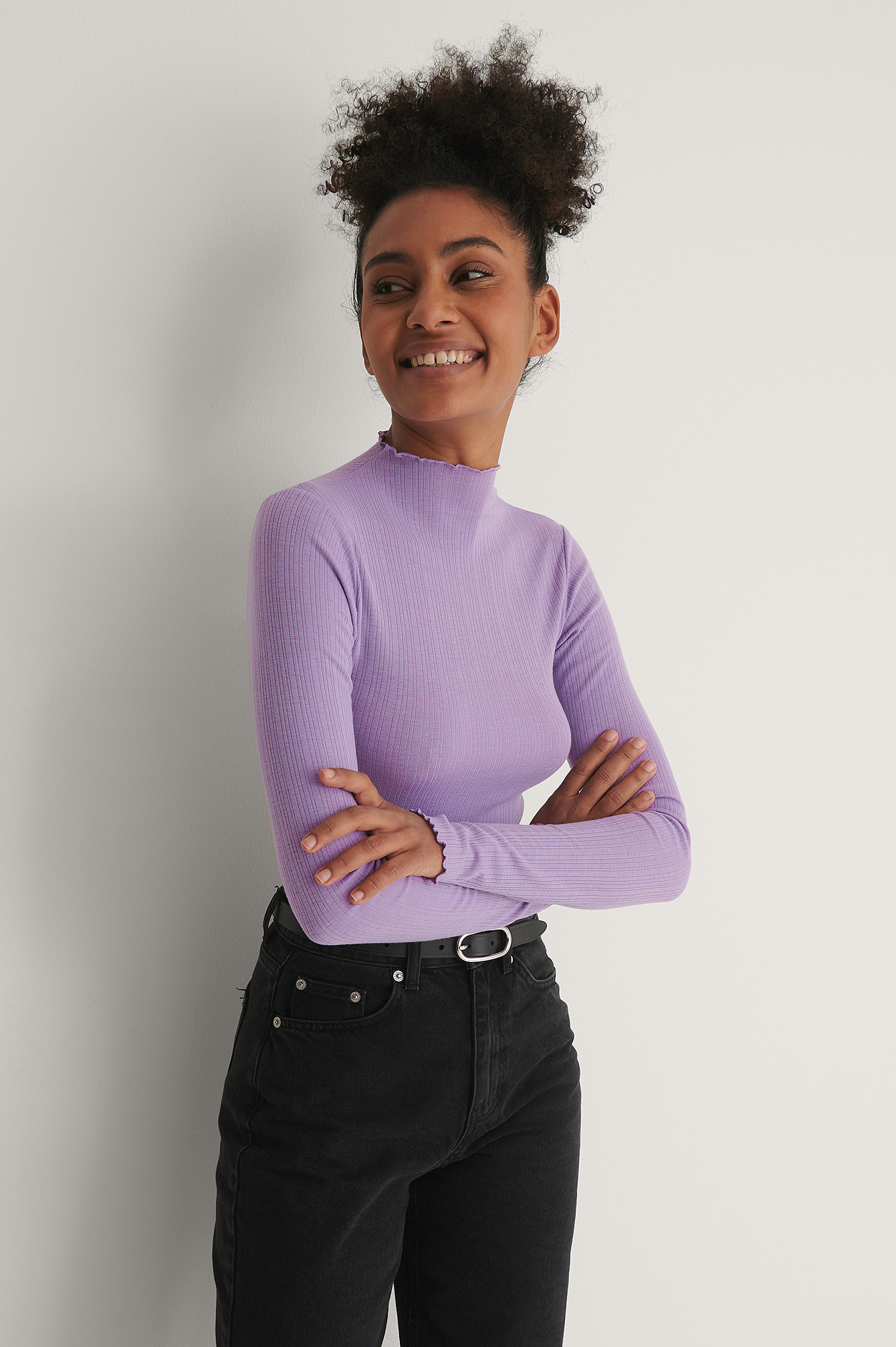 Lilac Recyclé Haut Avec Détails