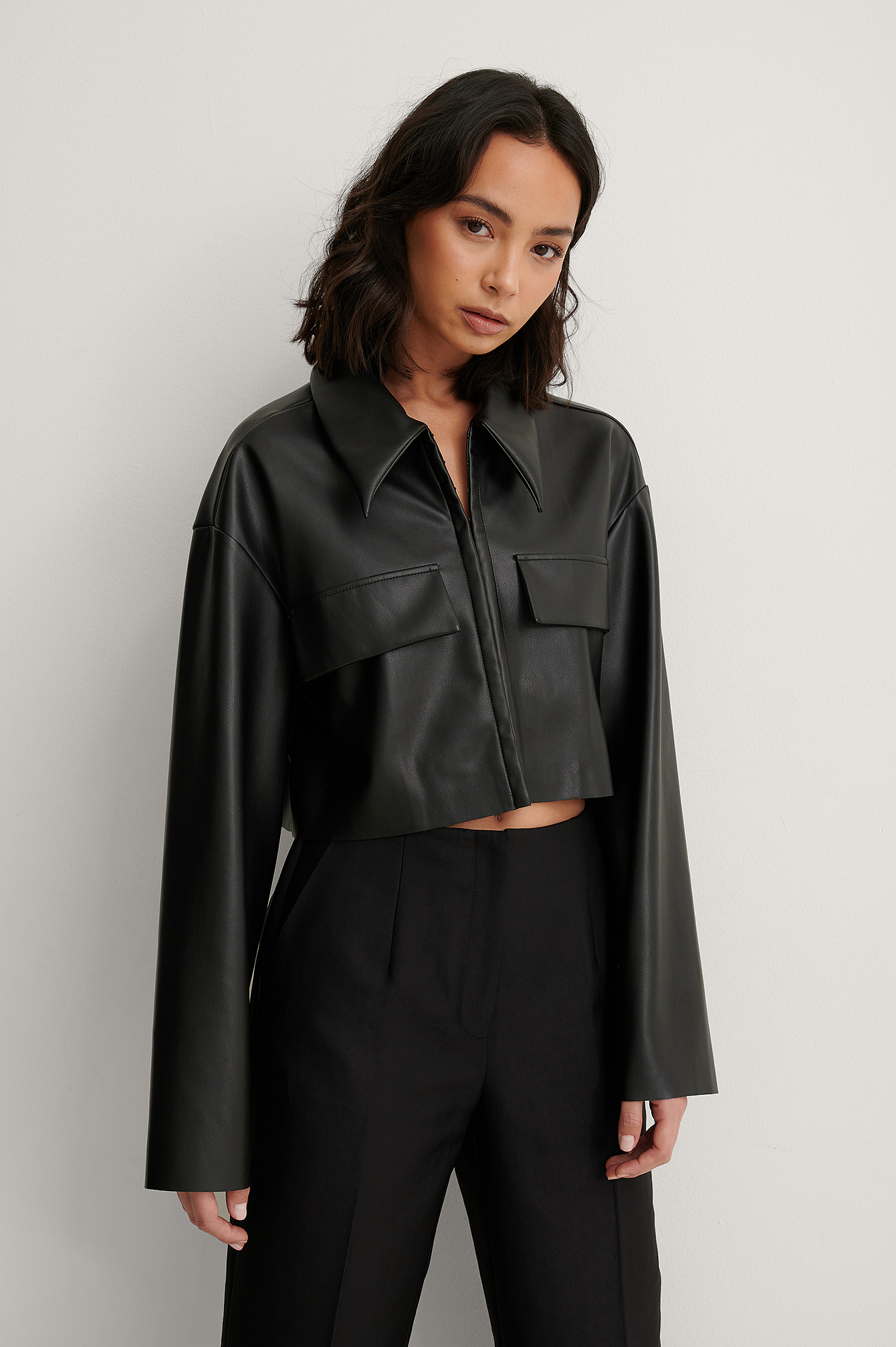 Black Veste Faux Cuir